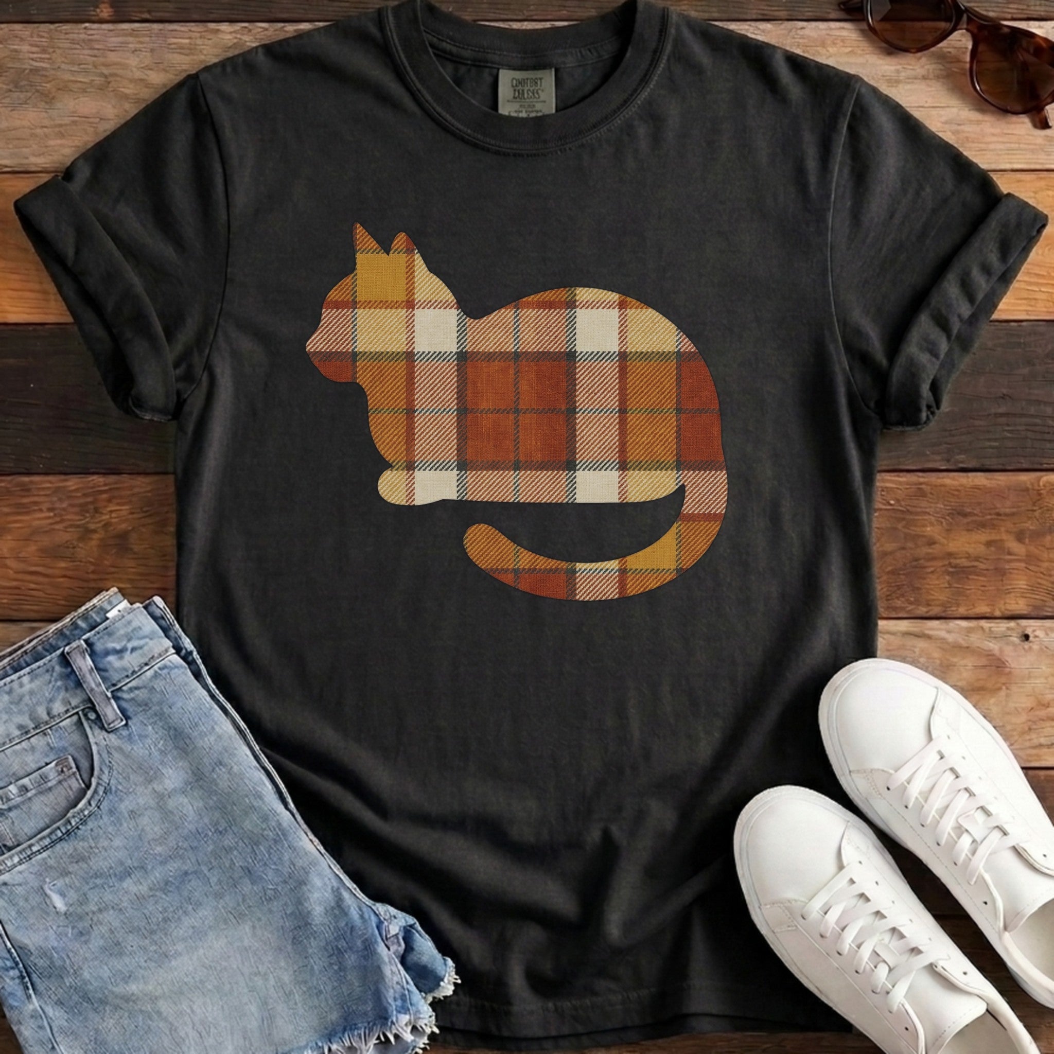 Flannel Cat Tee