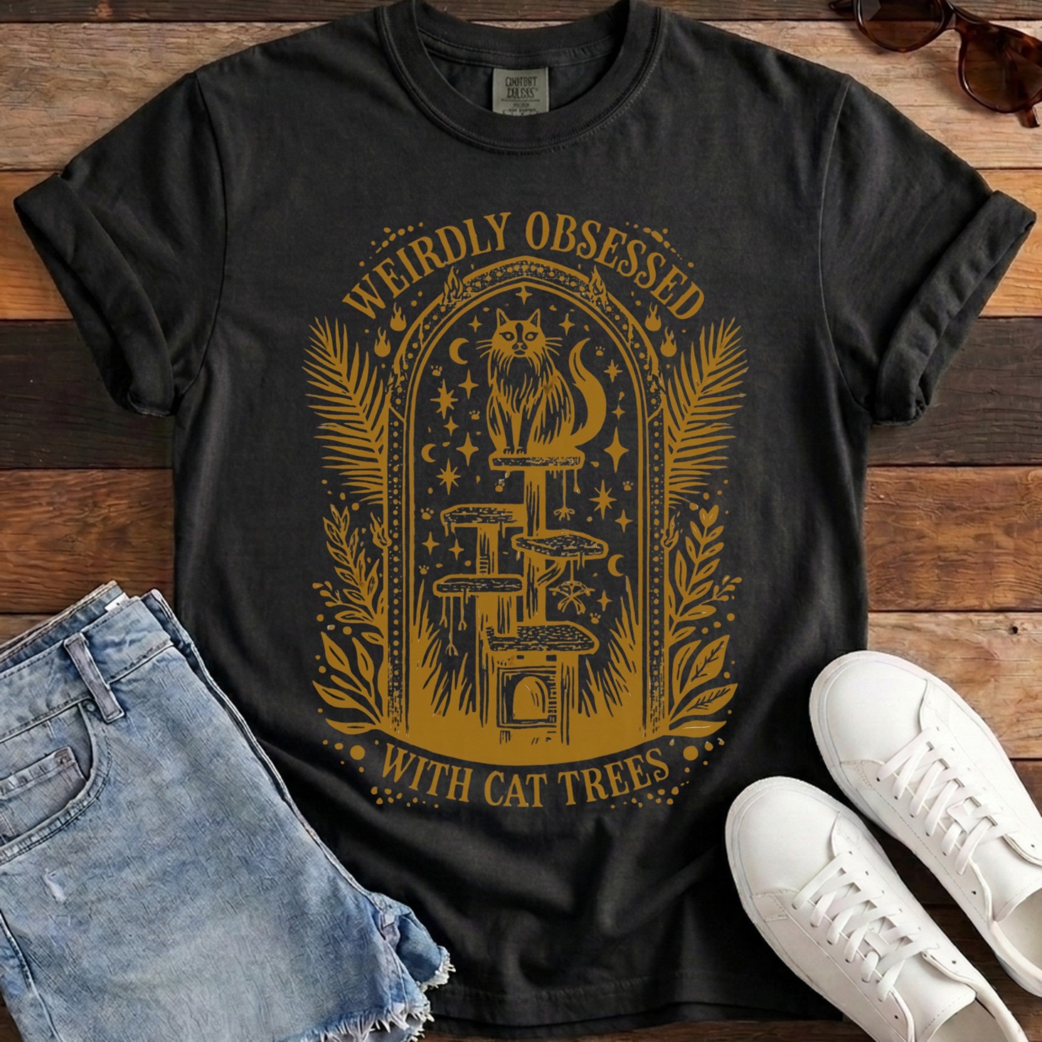 Weirdly Obsessed With Cat Trees Tee