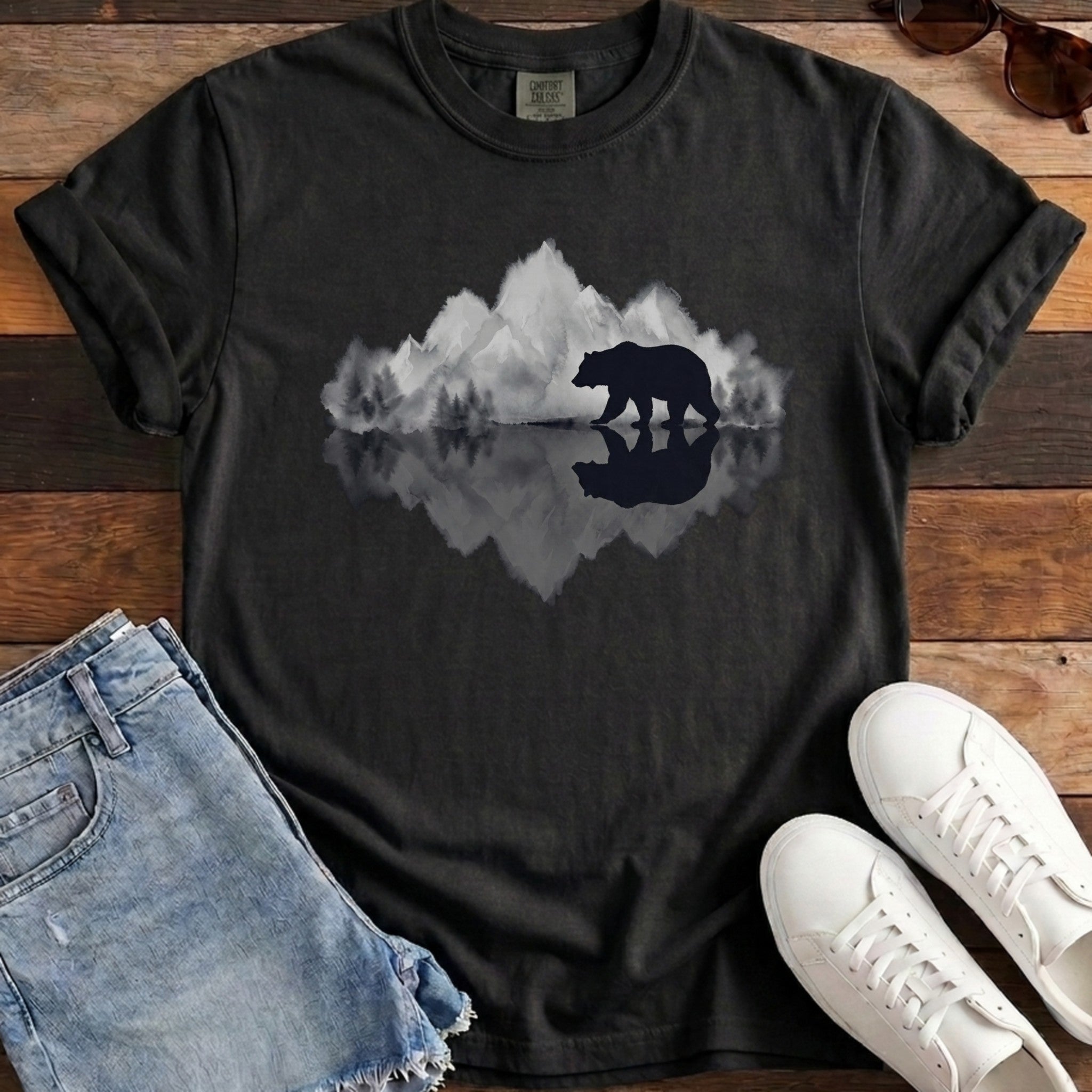 Bear Reflection Tee - Black