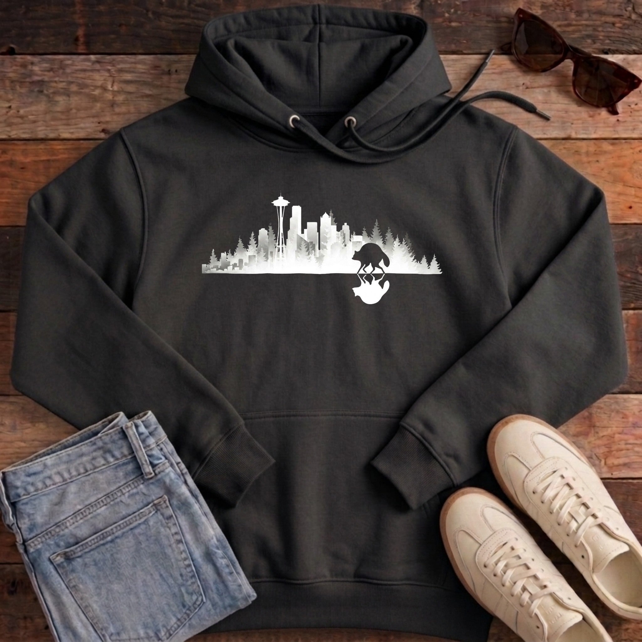 Jimothy Mirrored City Hoodie - Black