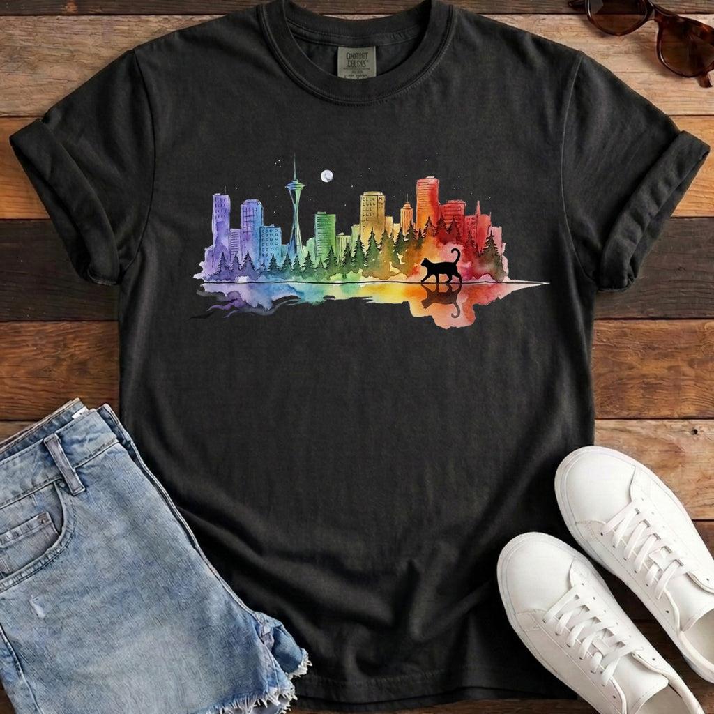 Rainbow City Cat Tee