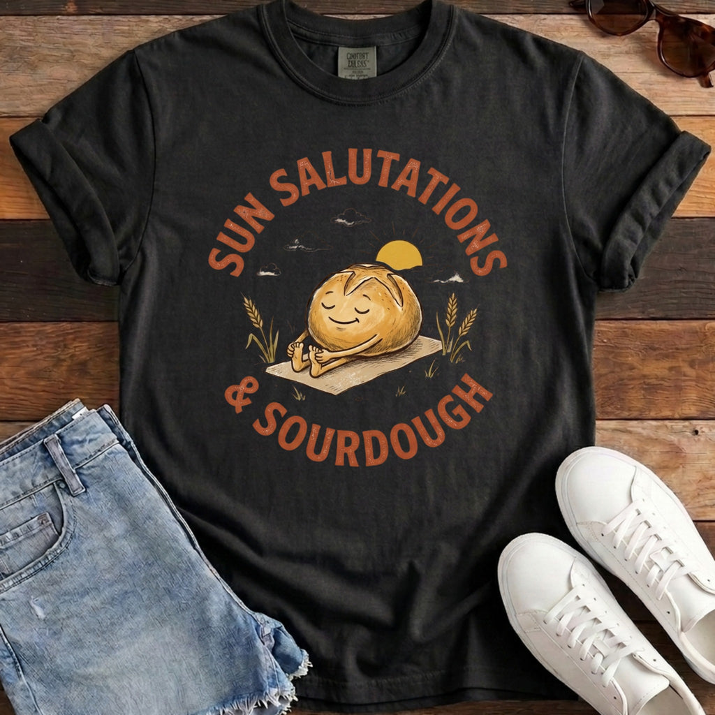 Sun Salutations Sourdough Tee - Black