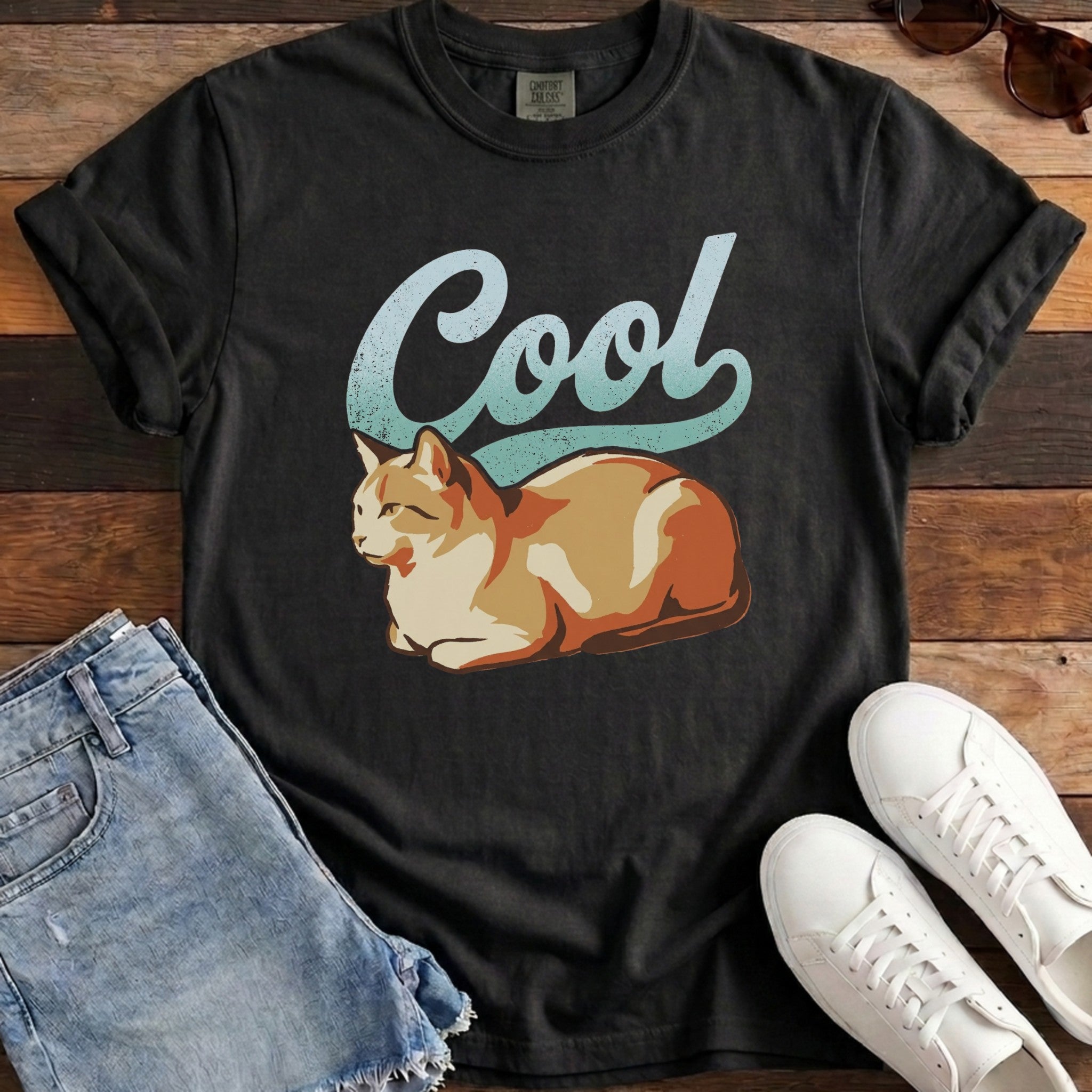 Cool Cat Tee - Black