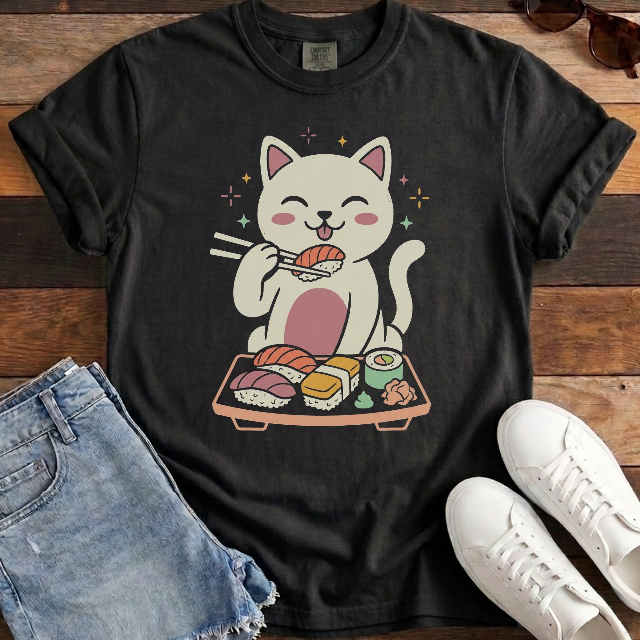 Cat Sushi Platter Tee