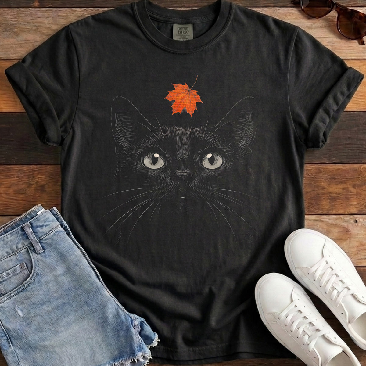 Last Leaf Cat Tee