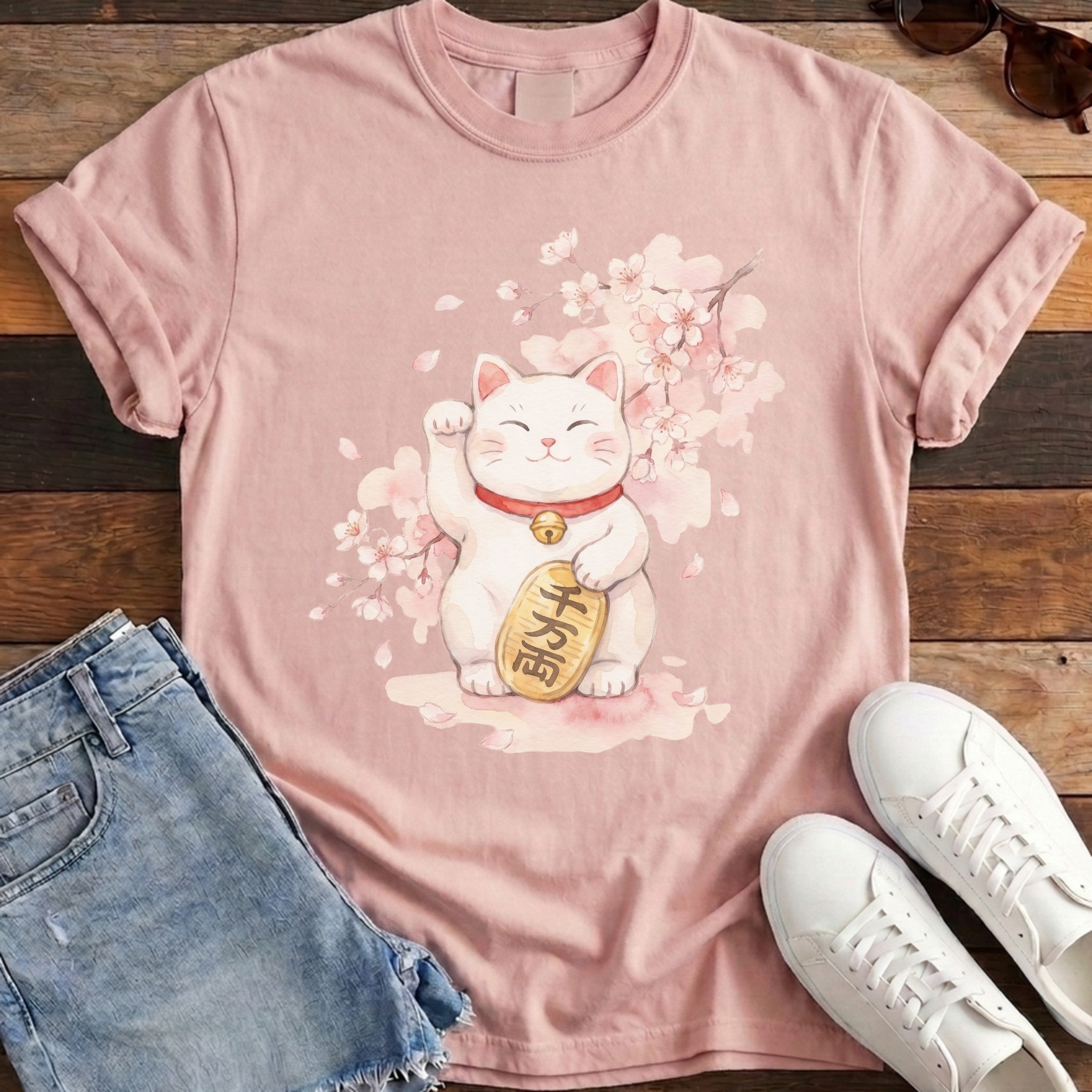 Maneki Watercolor Tee - Blossom