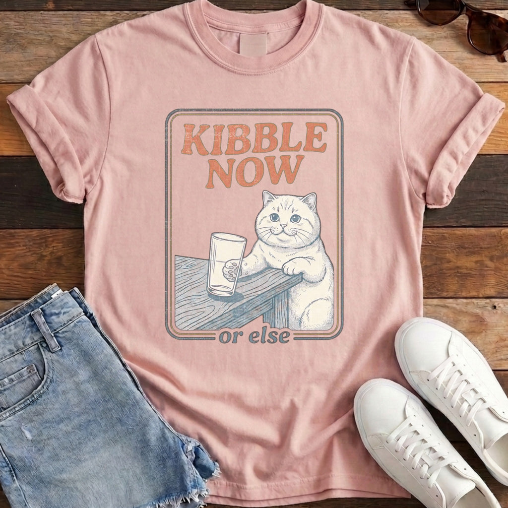 Kibble Now Cat Tee - Blossom