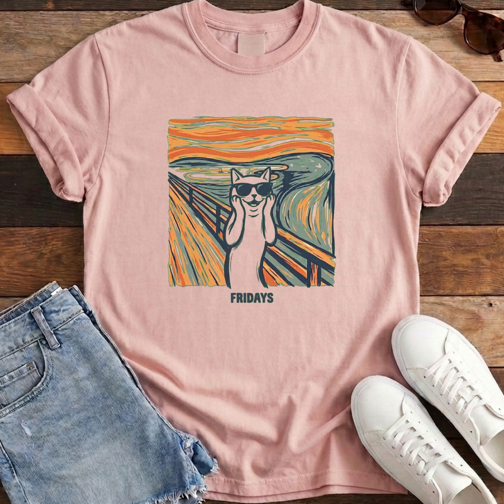 Fridays Cat Tee - Blossom