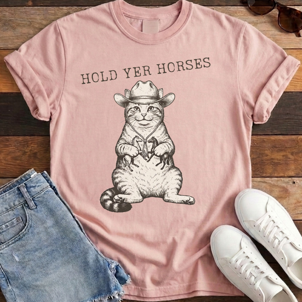Hold Yer Horses Tee - Blossom