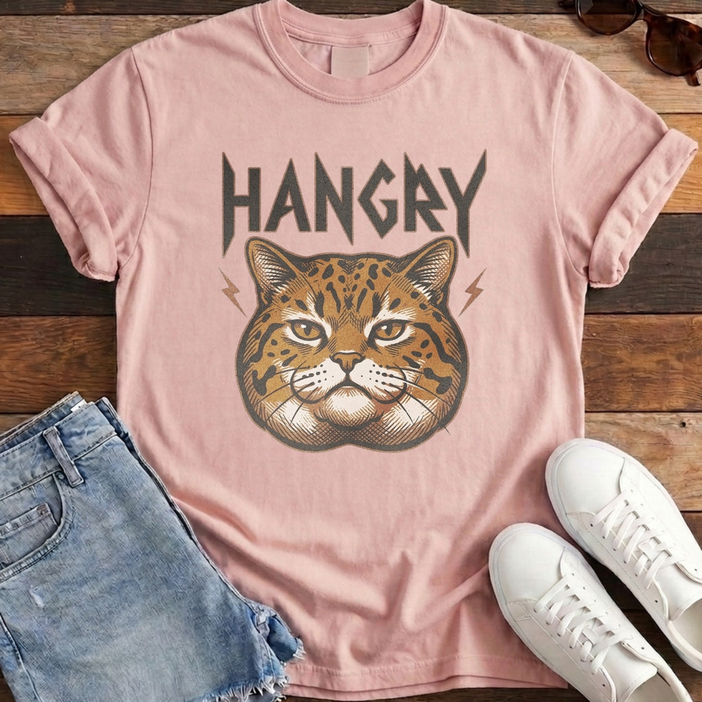 Hangry Wild Cat Tee - Blossom