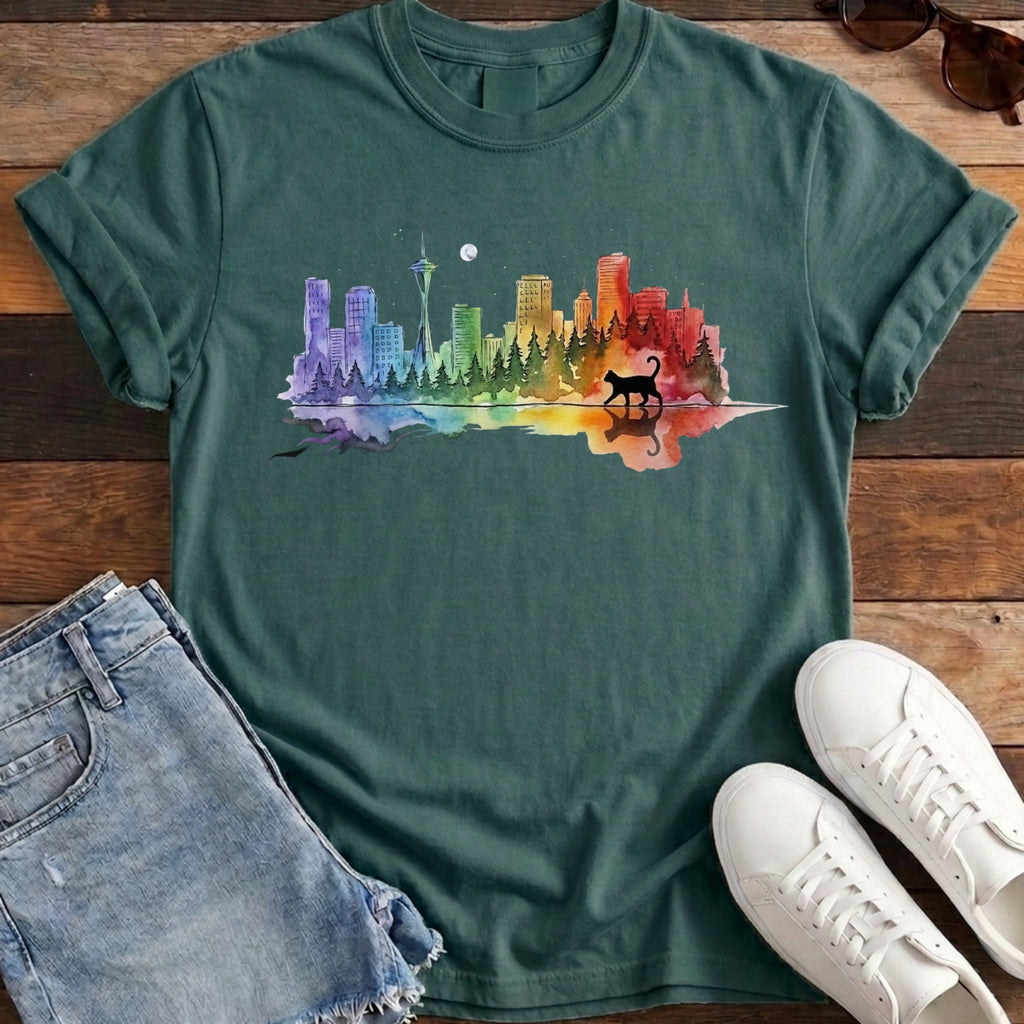 Rainbow City Cat Tee