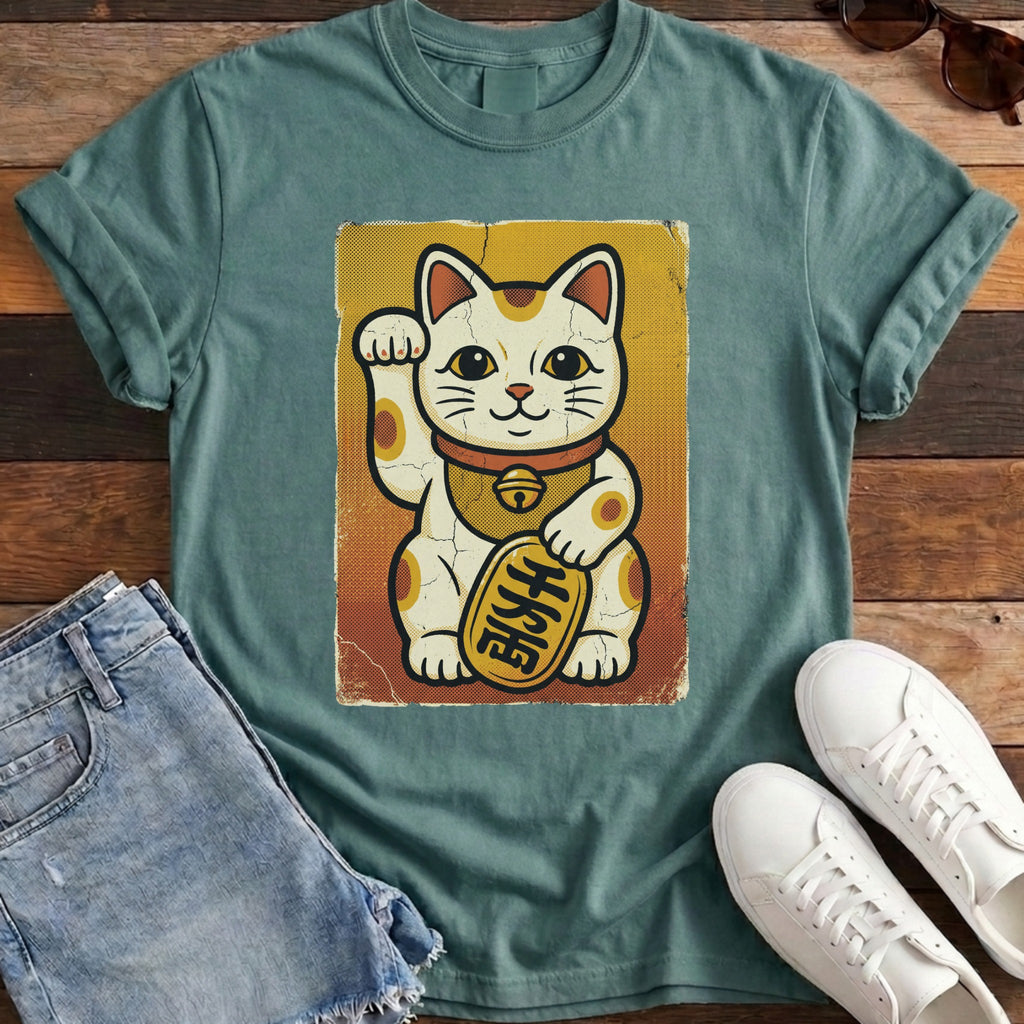 Maneki-Neko Retro Halftone Tee