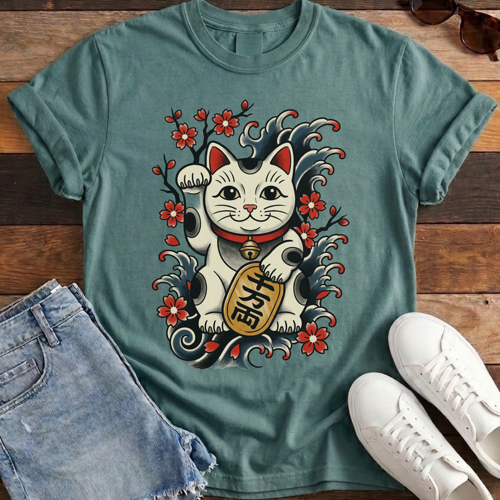 Maneki-Neko Tattoo Flash Tee