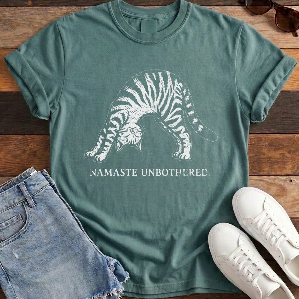 Namaste Unbothered Tee - Blue Spruce
