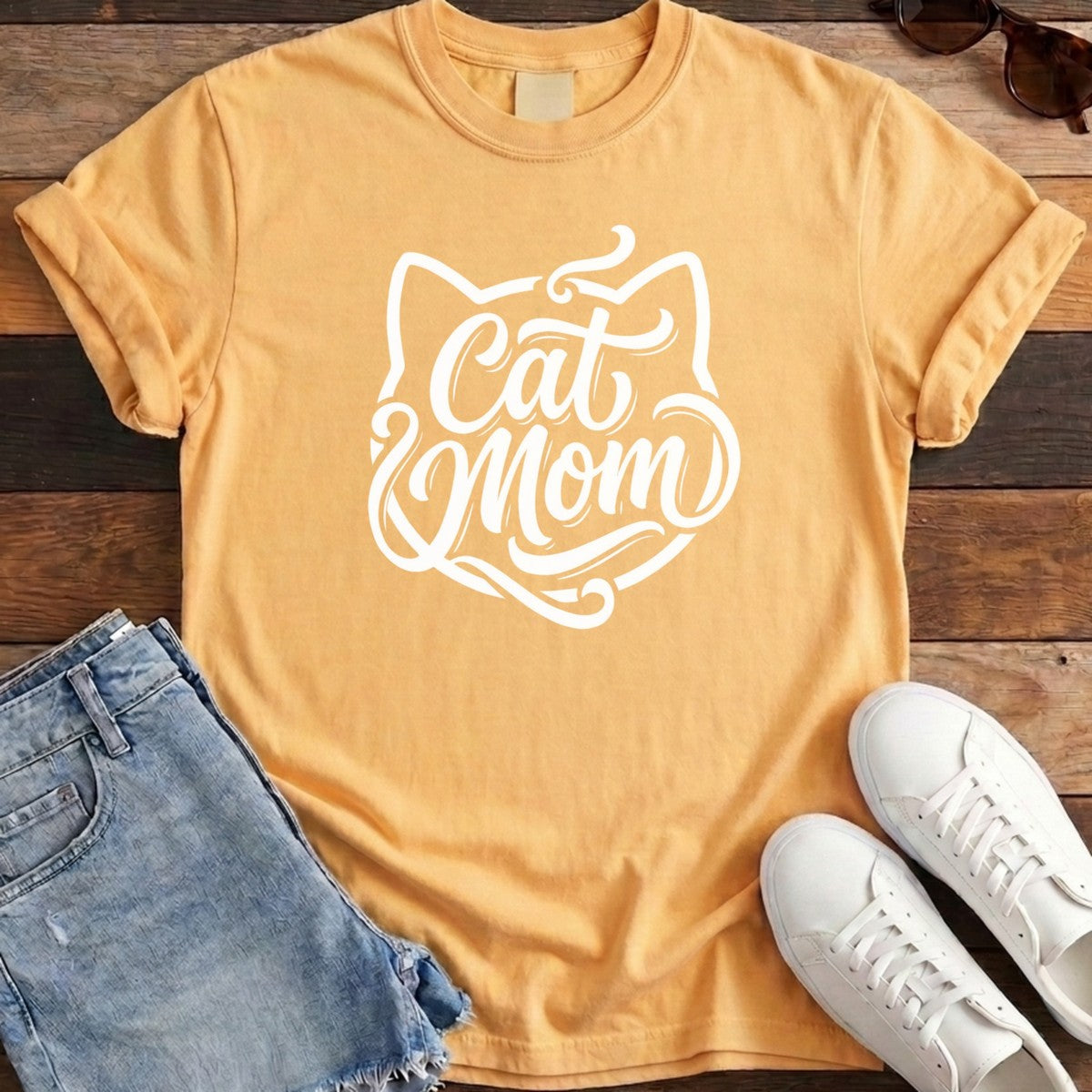 Cat Mom Classic Tee - Citrus