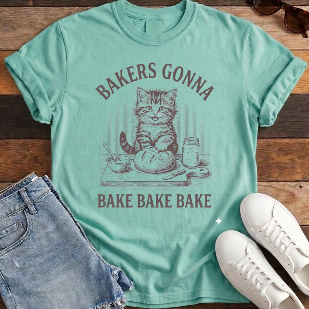 Bakers Gonna Bake Tee - Chalky Mint