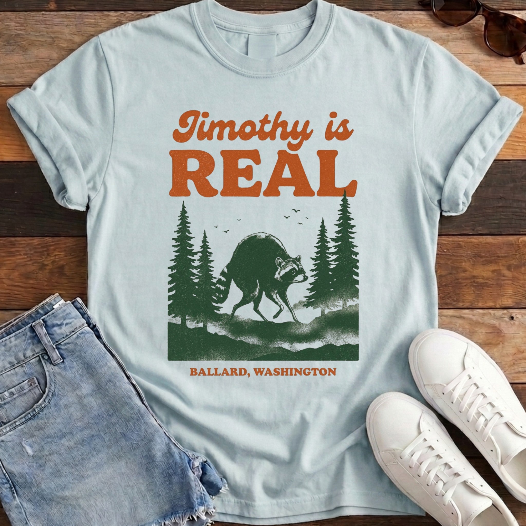 Jimothy Is Real Tee - Chambray