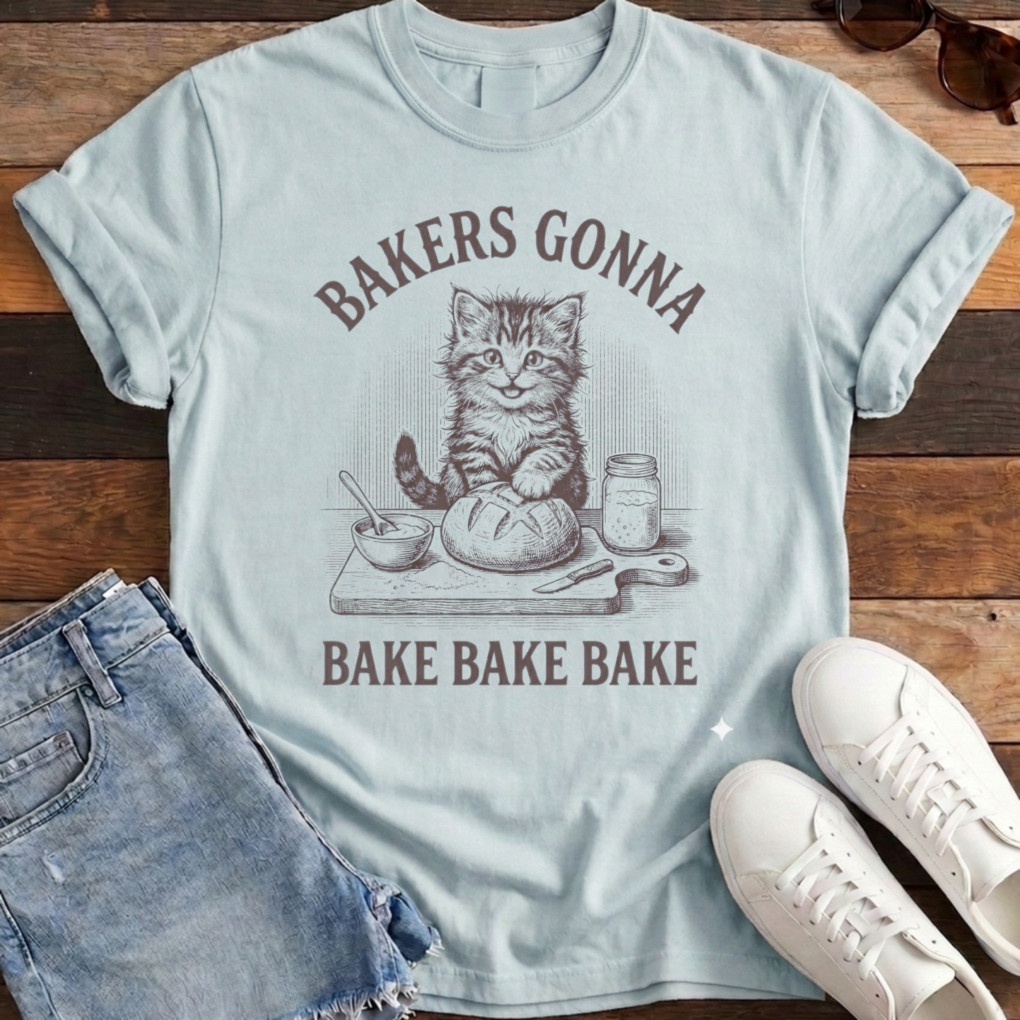 Bakers Gonna Bake Tee - Chambray