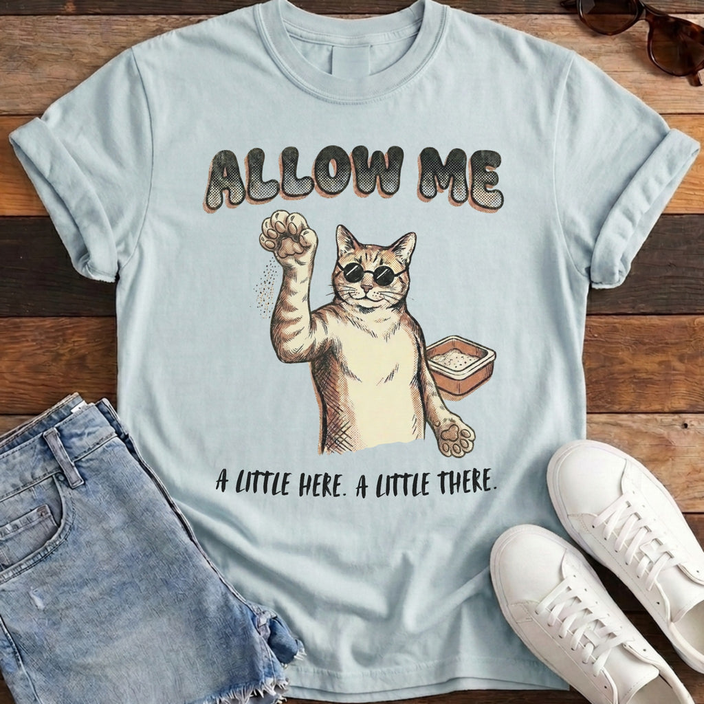 Allow Me Cat Tee - Chambray