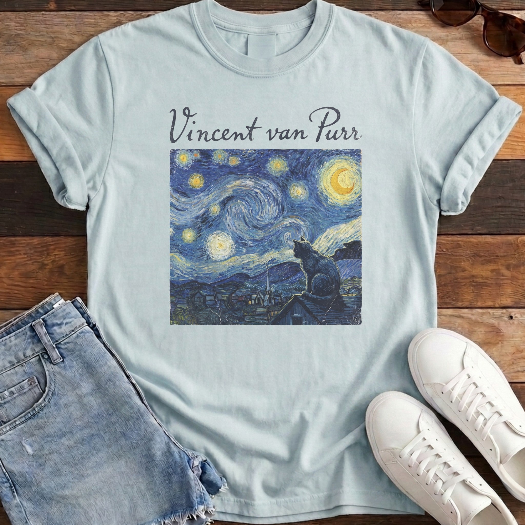 Vincent van Purr Tee - Chambray