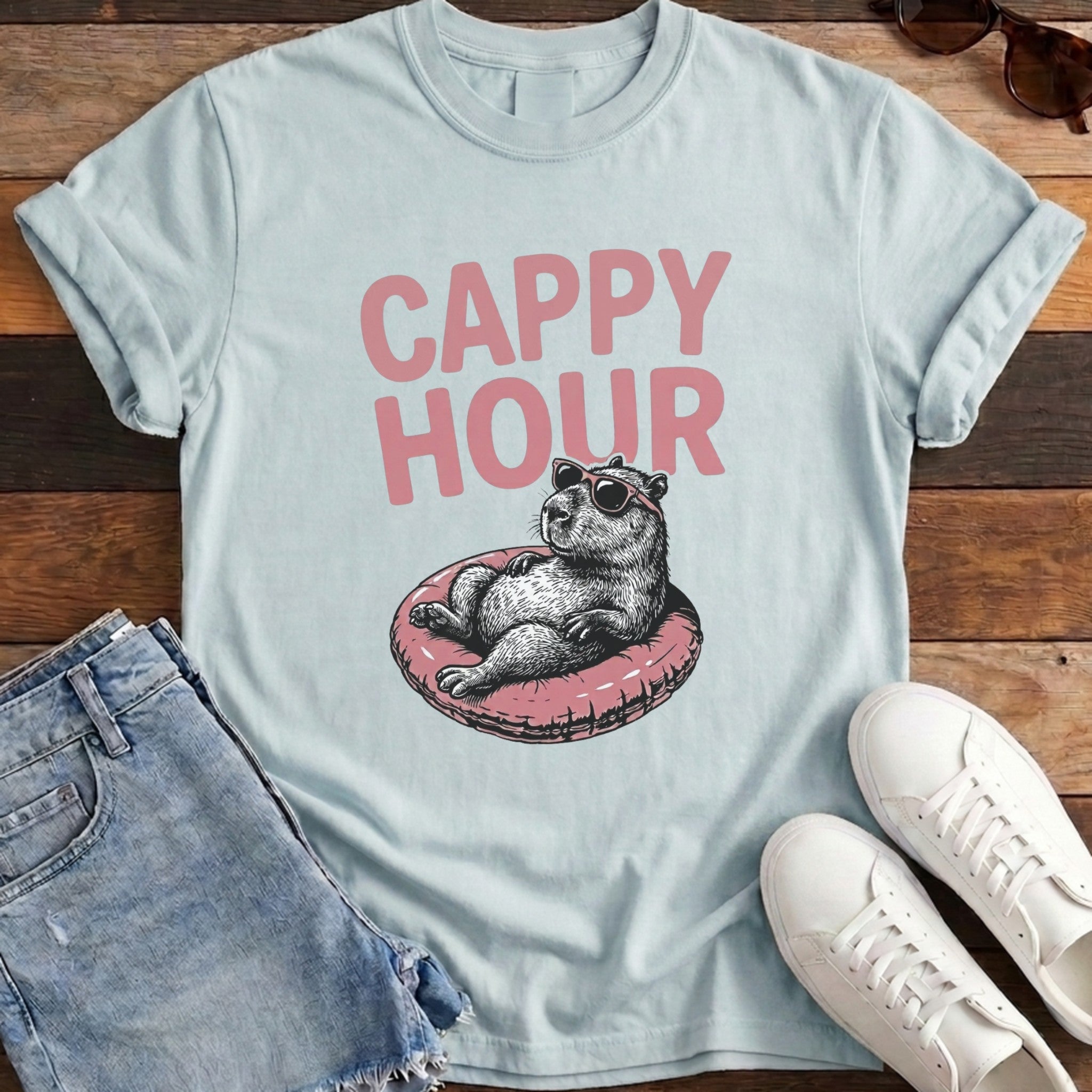 Cappy Hour Tee - Chambray