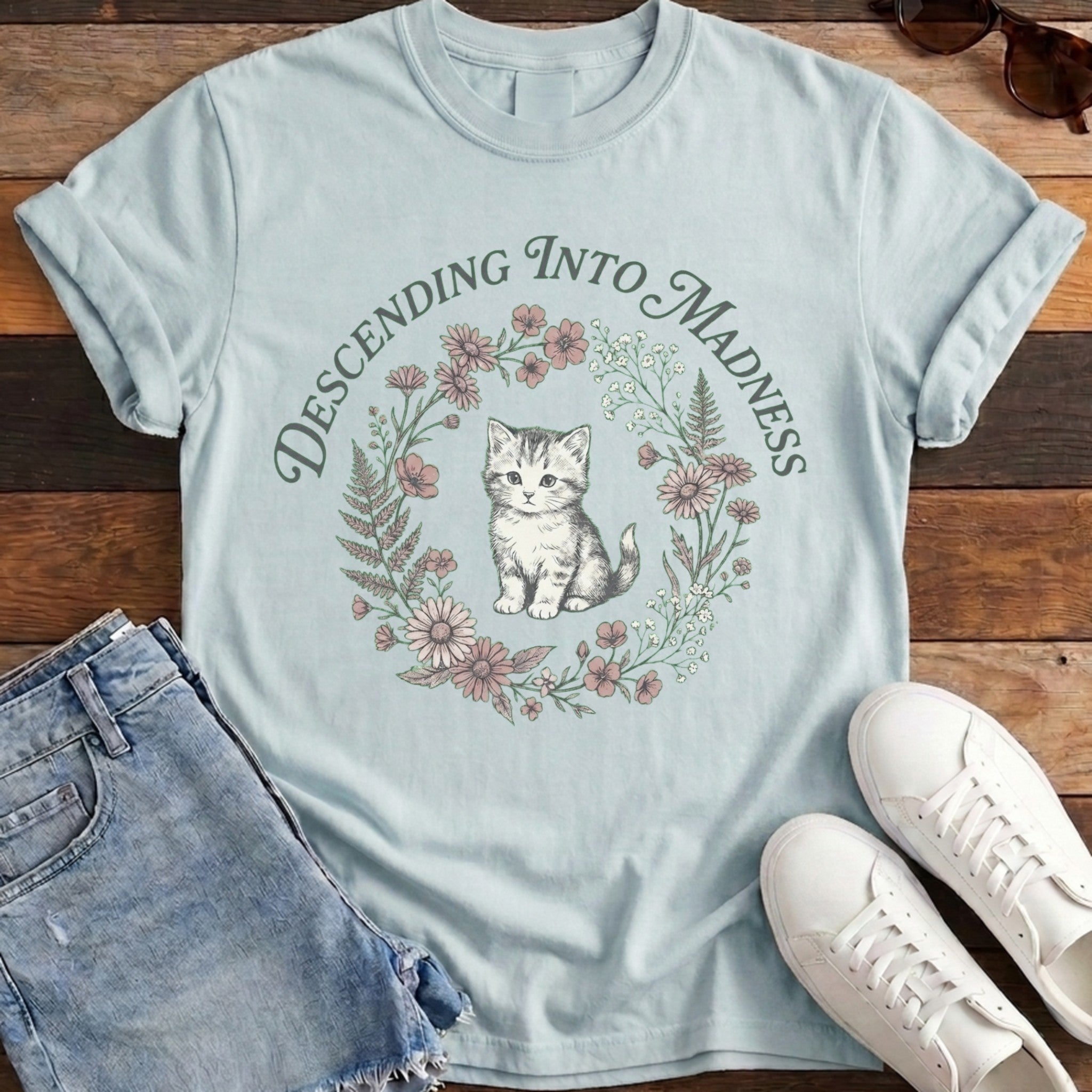 Descending Into Madness Tee - Chambray