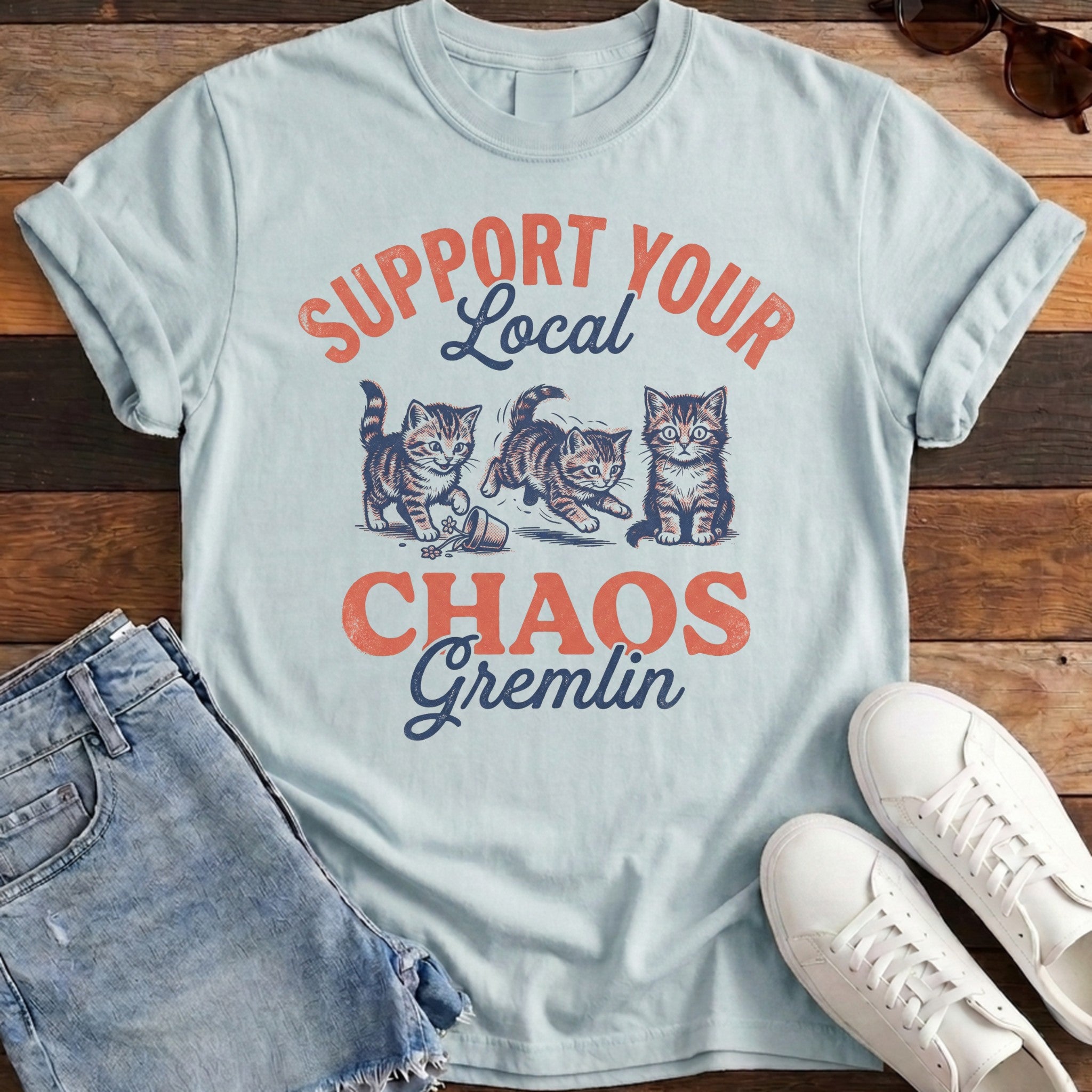 Chaos Gremlin Tee - Chambray
