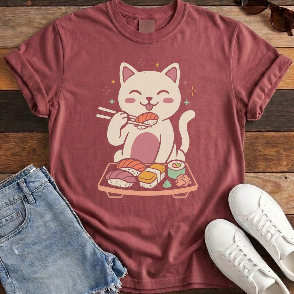 Cat Sushi Platter Tee