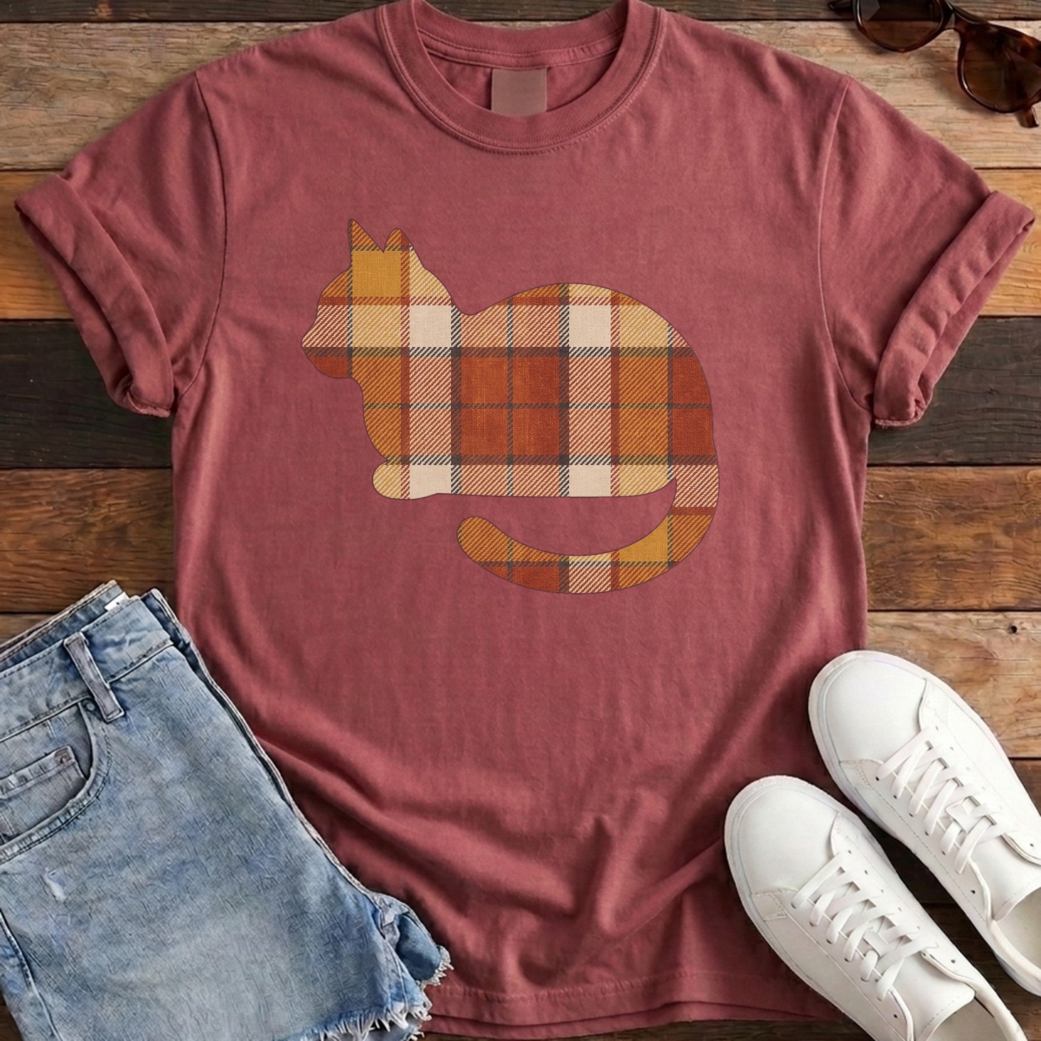 Flannel Cat Tee