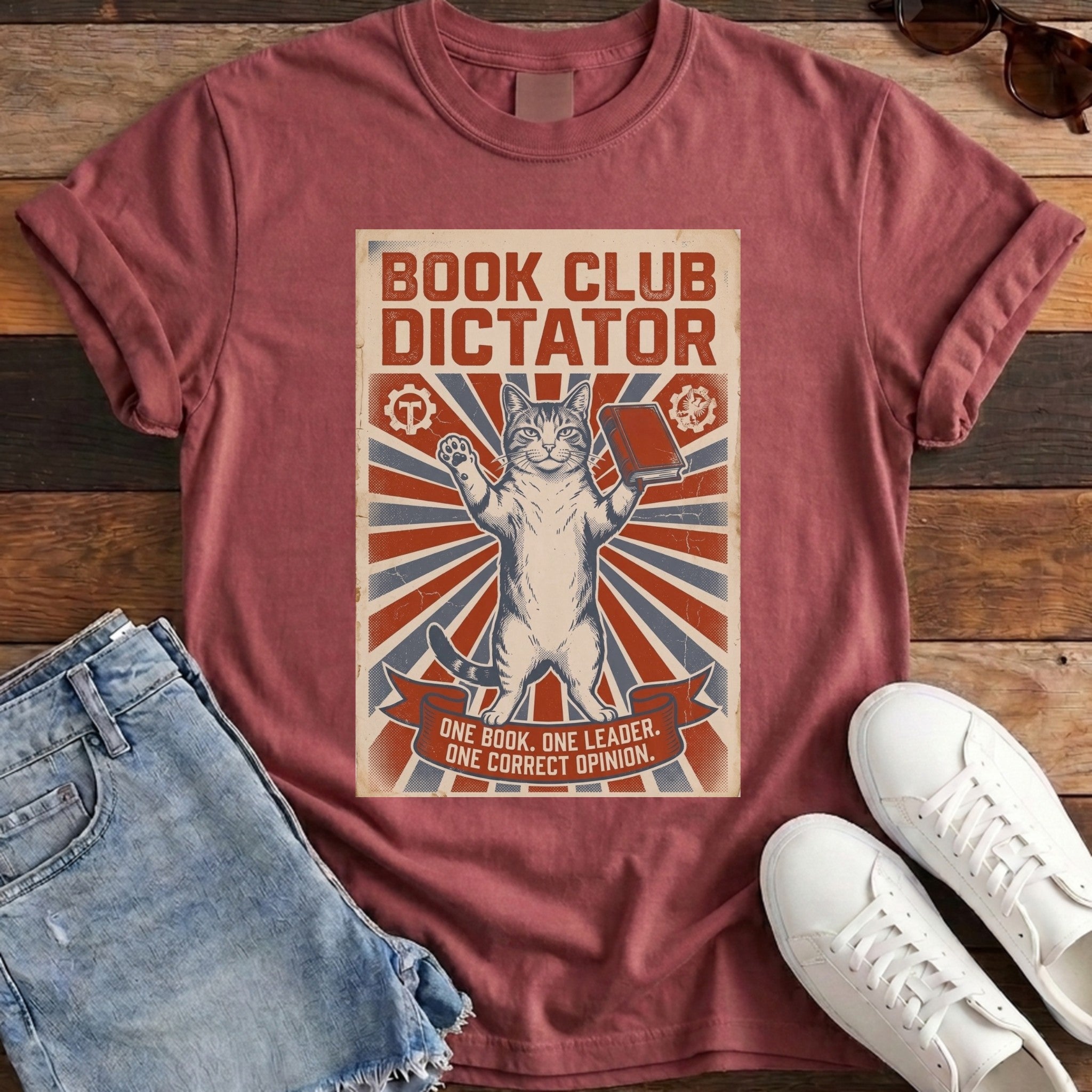 Book Club Dictator Tee - Chili