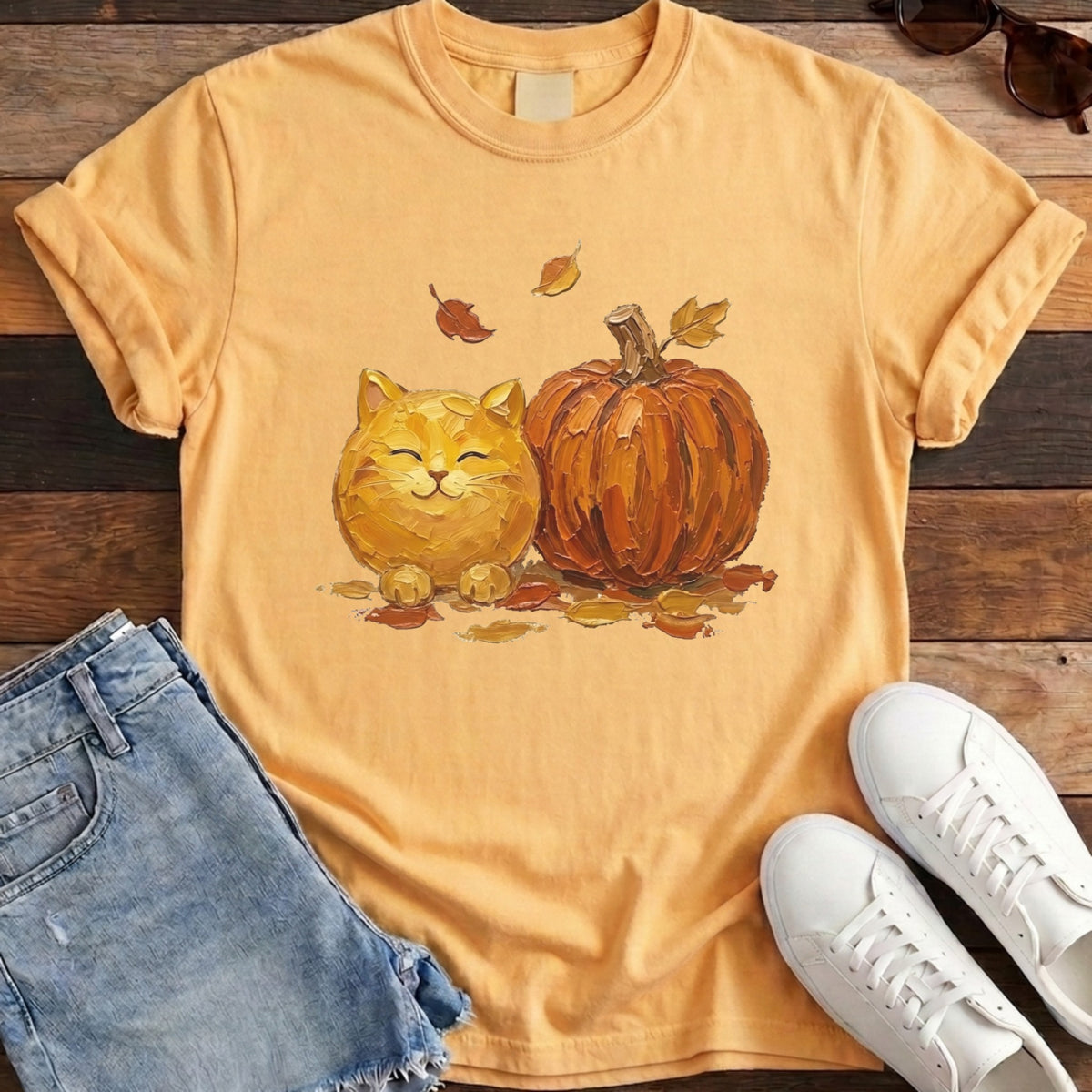 Pumpkin Friend Cat Tee