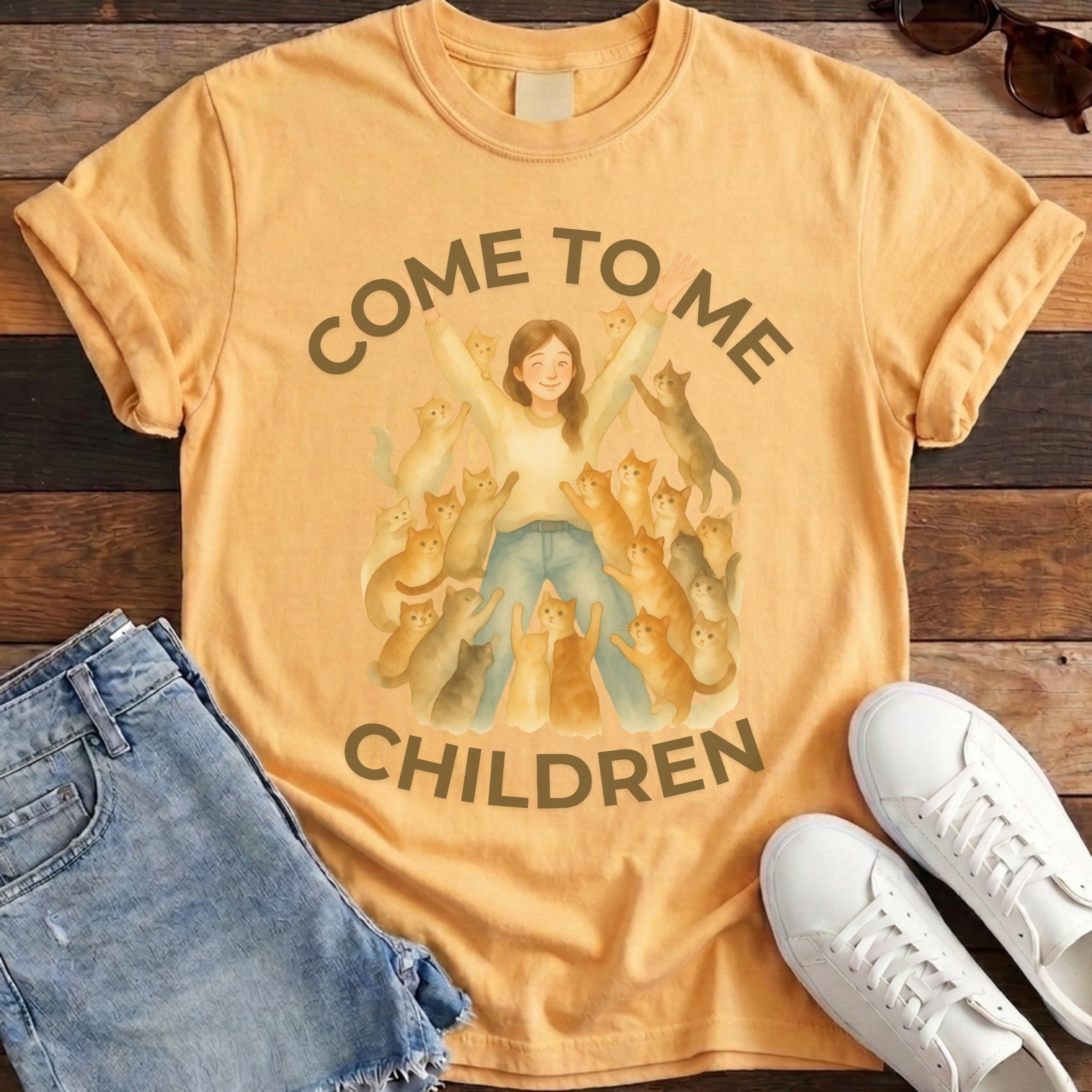 My Children Cat Tee - Citrus