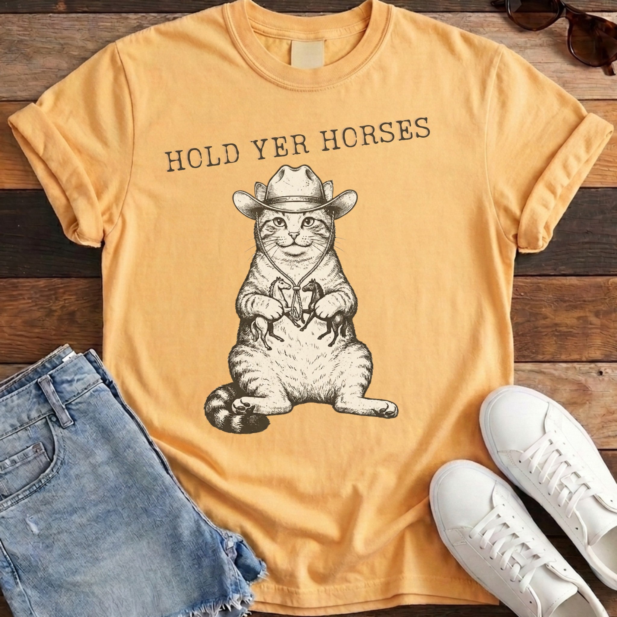 Hold Yer Horses Tee - Citrus