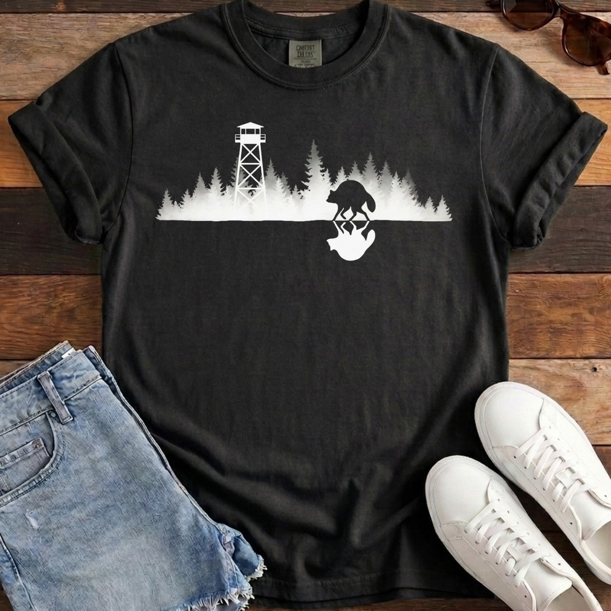 Mirrored Lookout Tee - Black