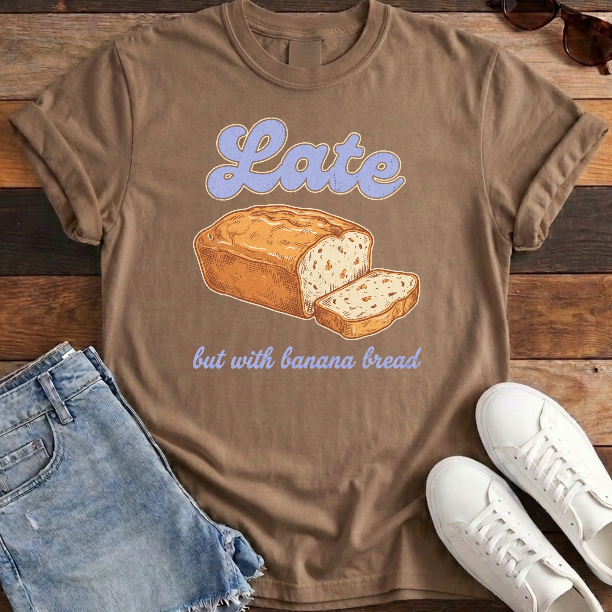 Late Banana Bread Tee - Espresso