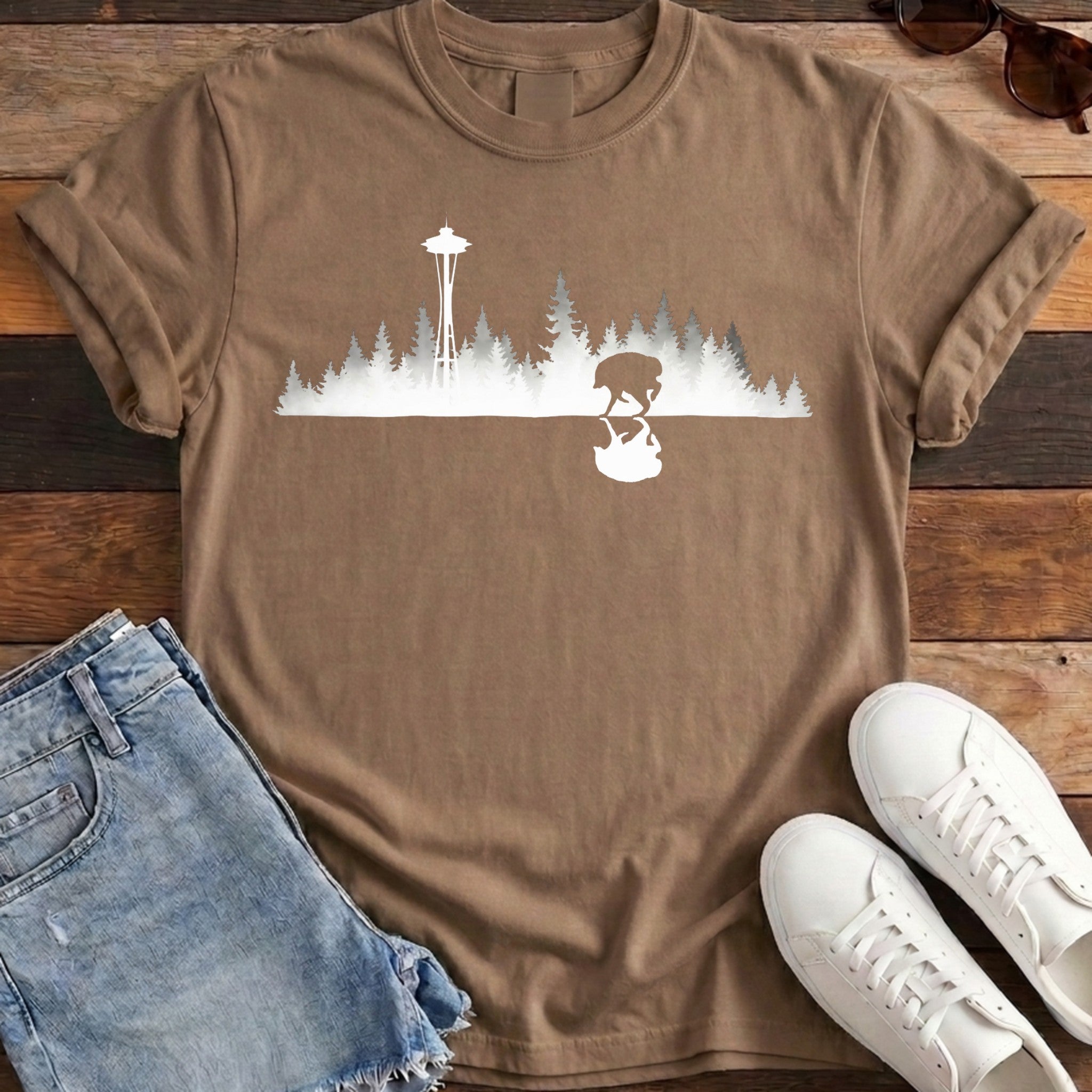 Jimothy Reflected Tee - Espresso