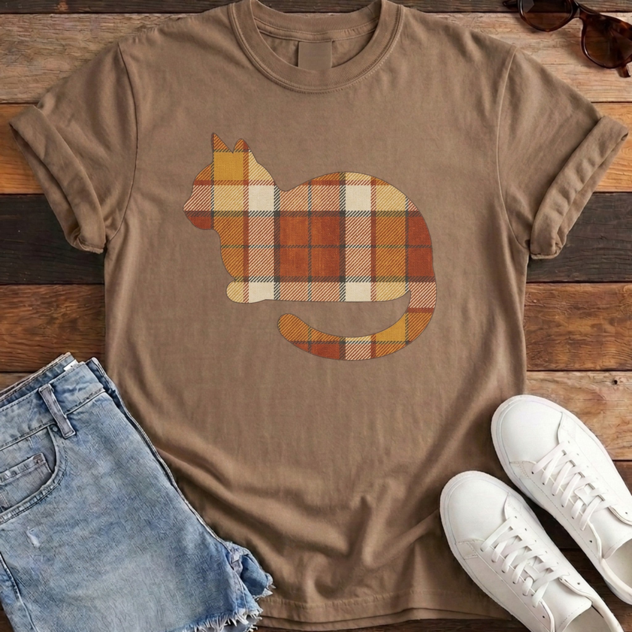 Flannel Cat Tee
