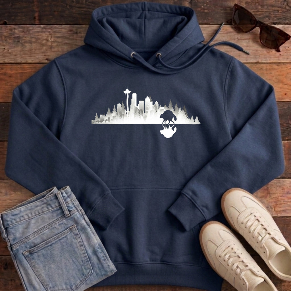 Jimothy Mirrored City Hoodie - French Navy