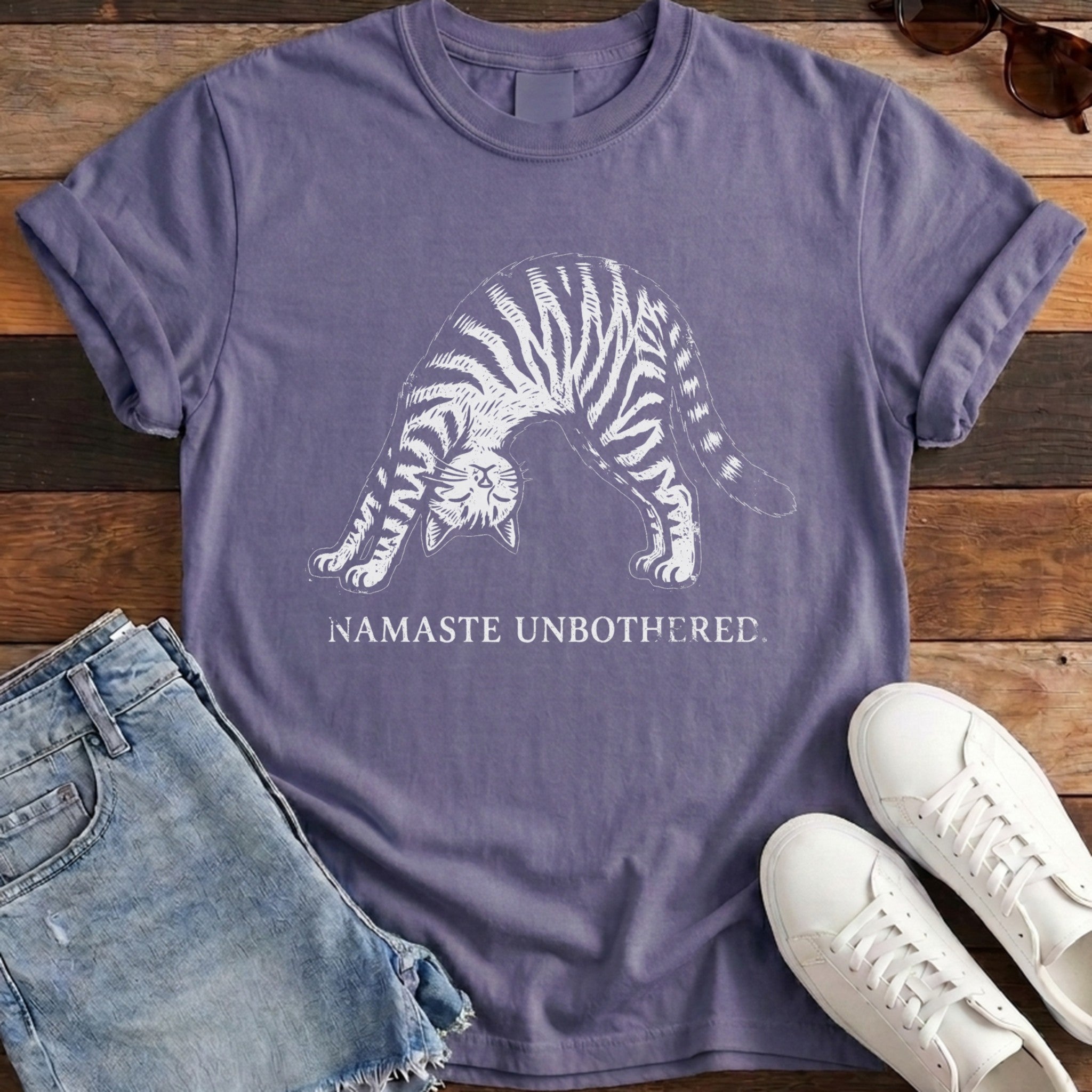 Namaste Unbothered Tee - Grape