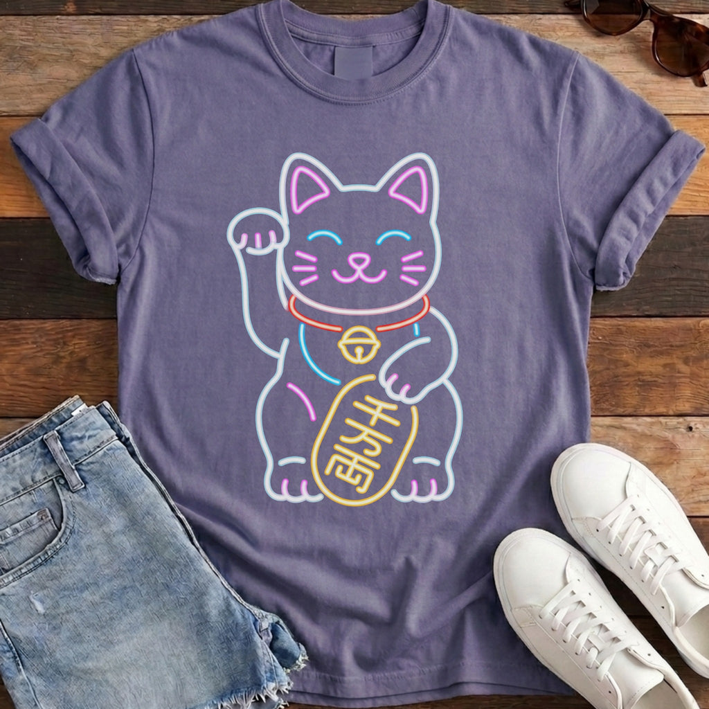 Maneki-Neko Neon Sign Tee