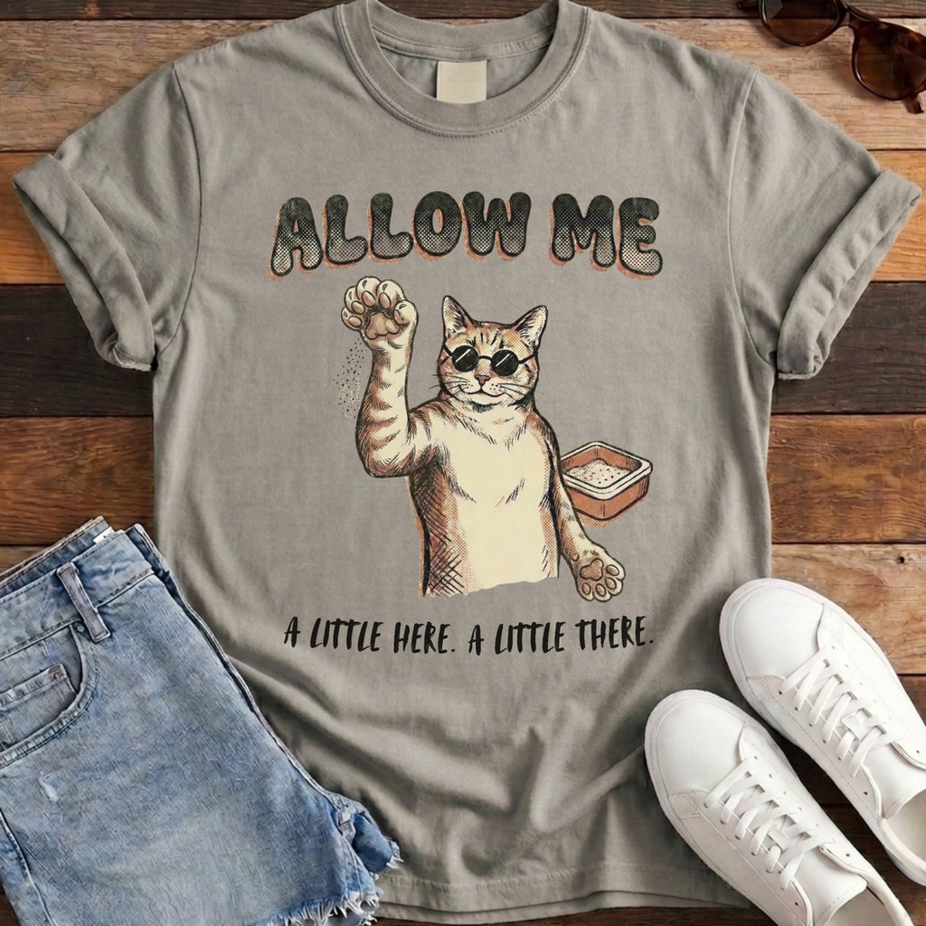 Allow Me Cat Tee - Grey