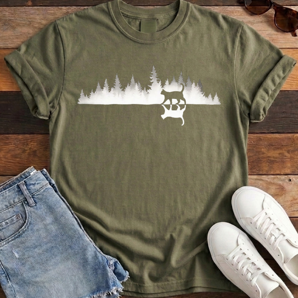 Mirror Cat Woods Tee
