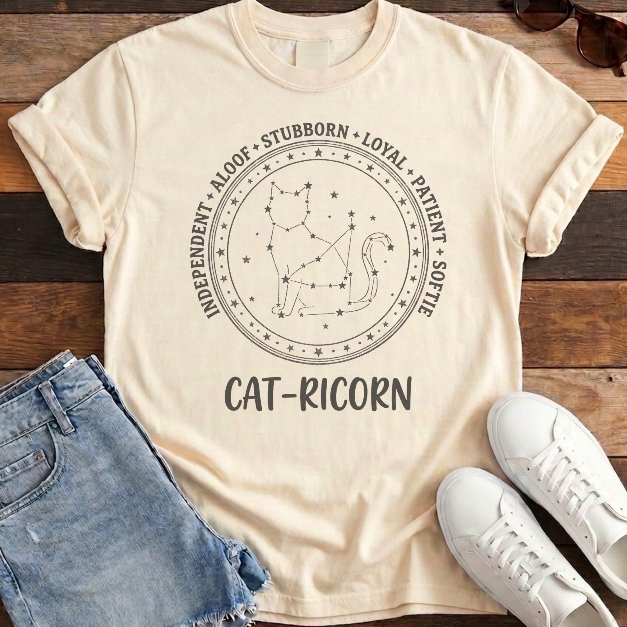 Cat-ricorn Tee - Ivory