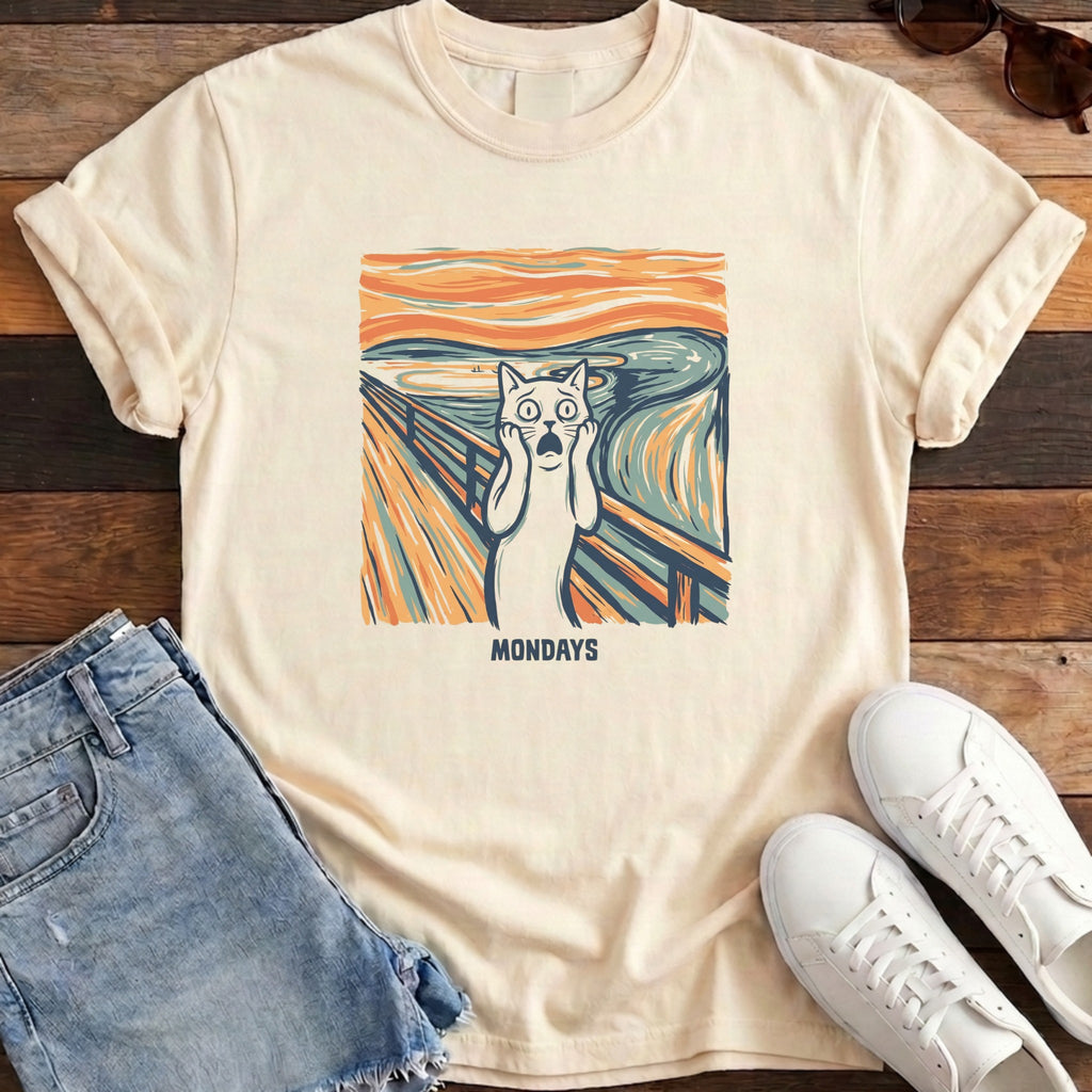 Mondays Artistic Cat Tee