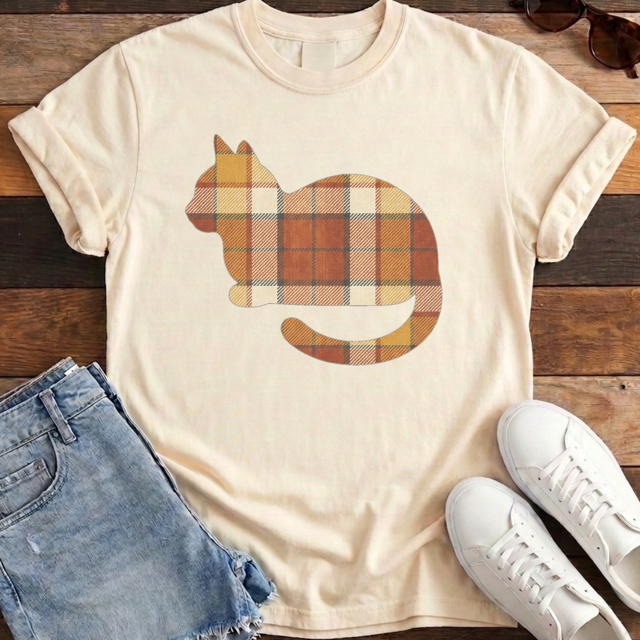 Flannel Cat Tee