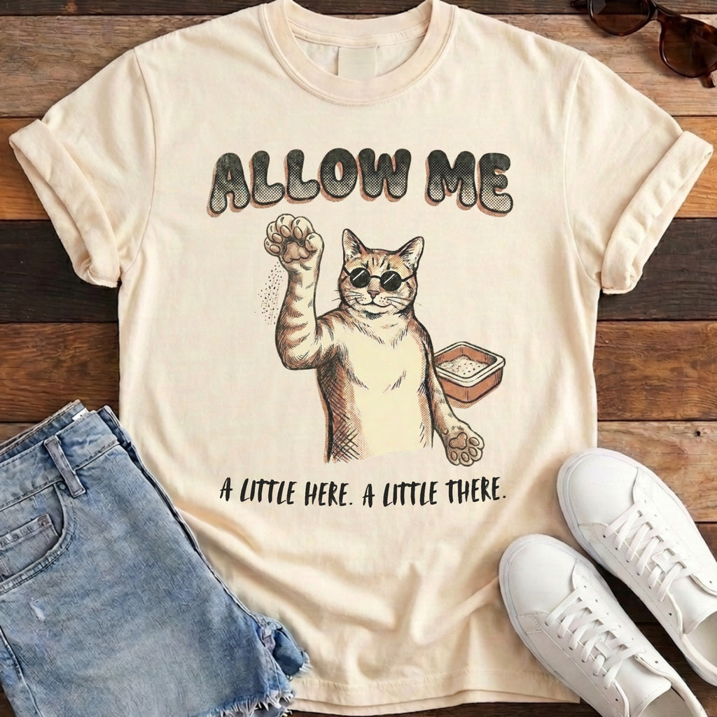 Allow Me Cat Tee - Ivory