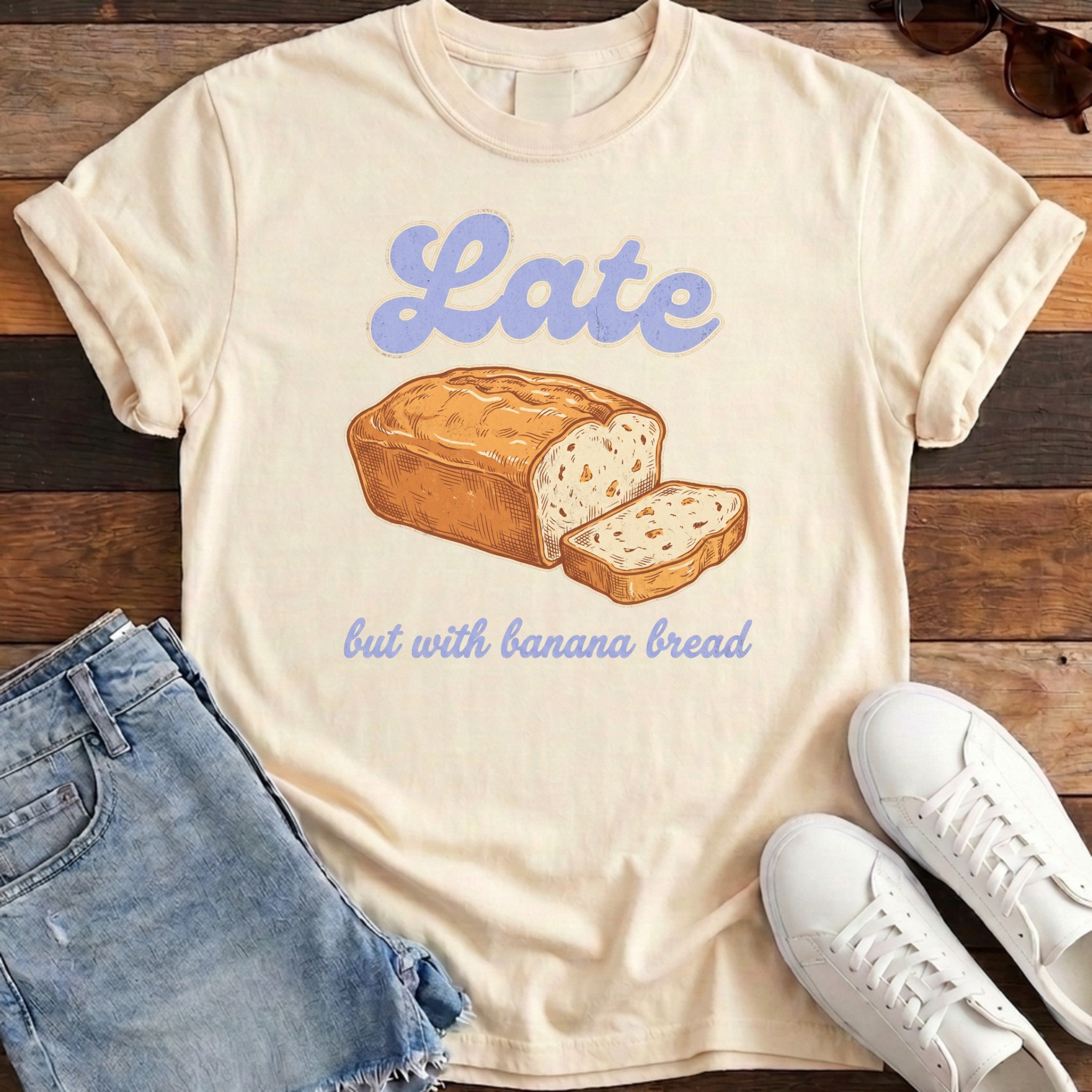 Late Banana Bread Tee - Ivory