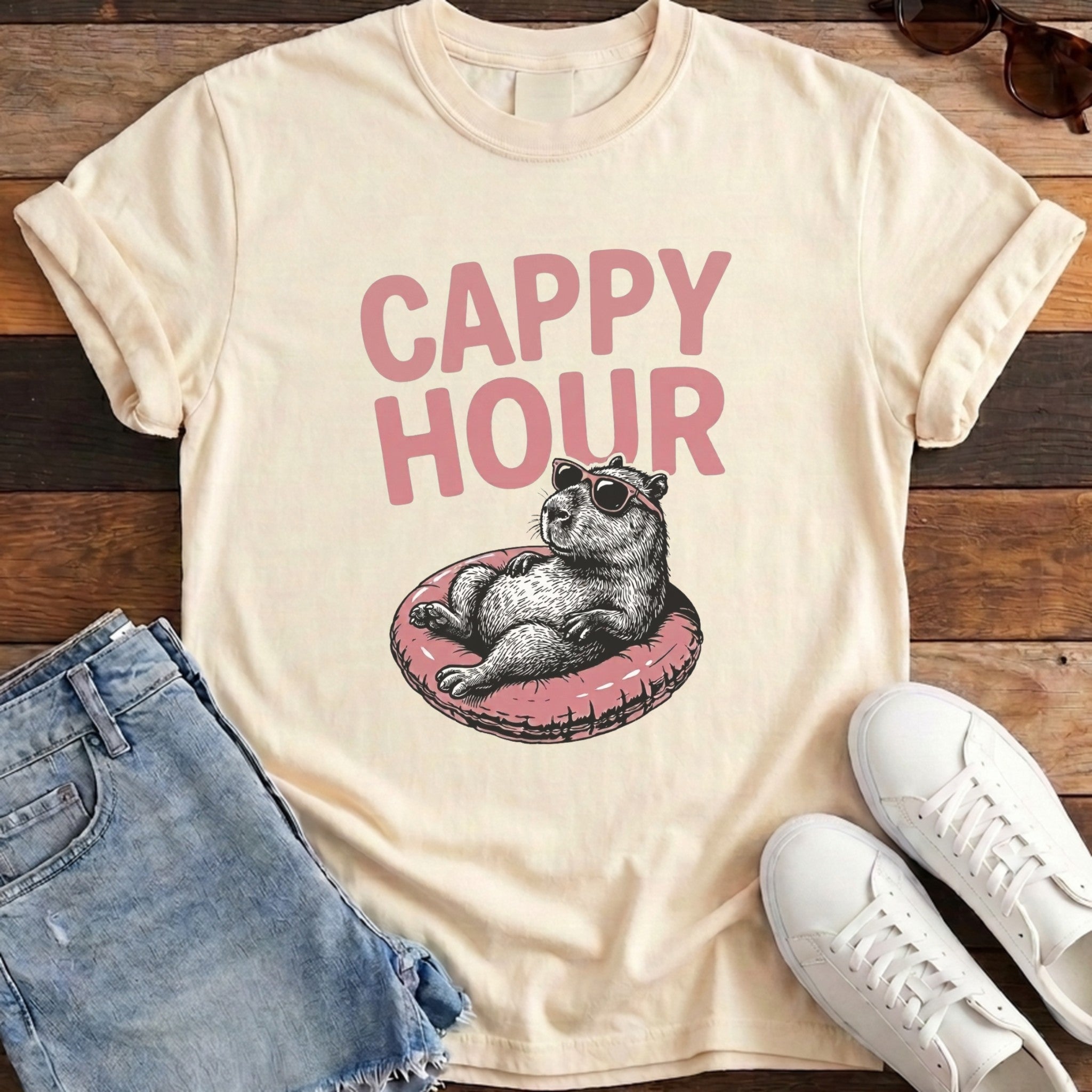 Cappy Hour Tee - Ivory