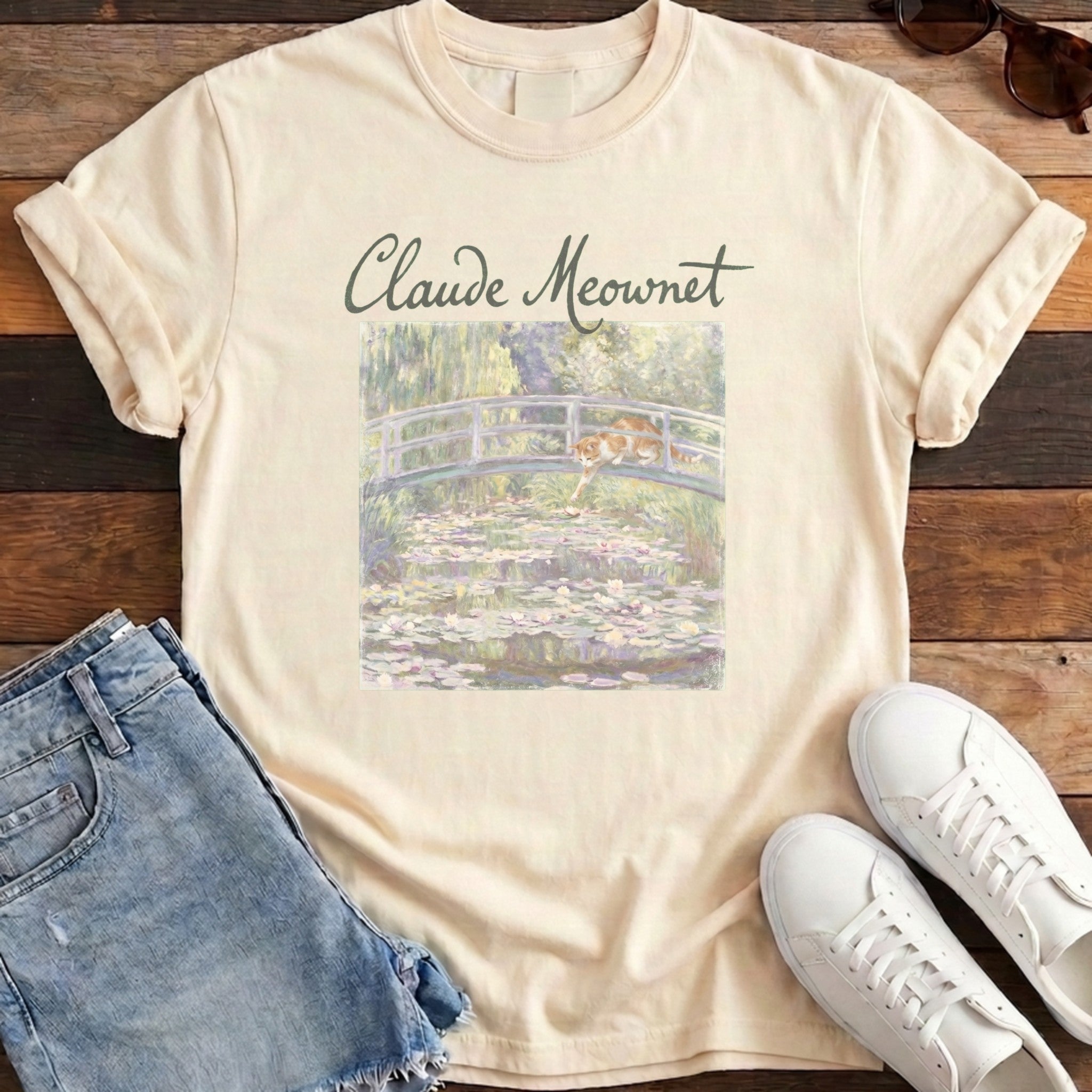 Claude Meownet Tee - Ivory