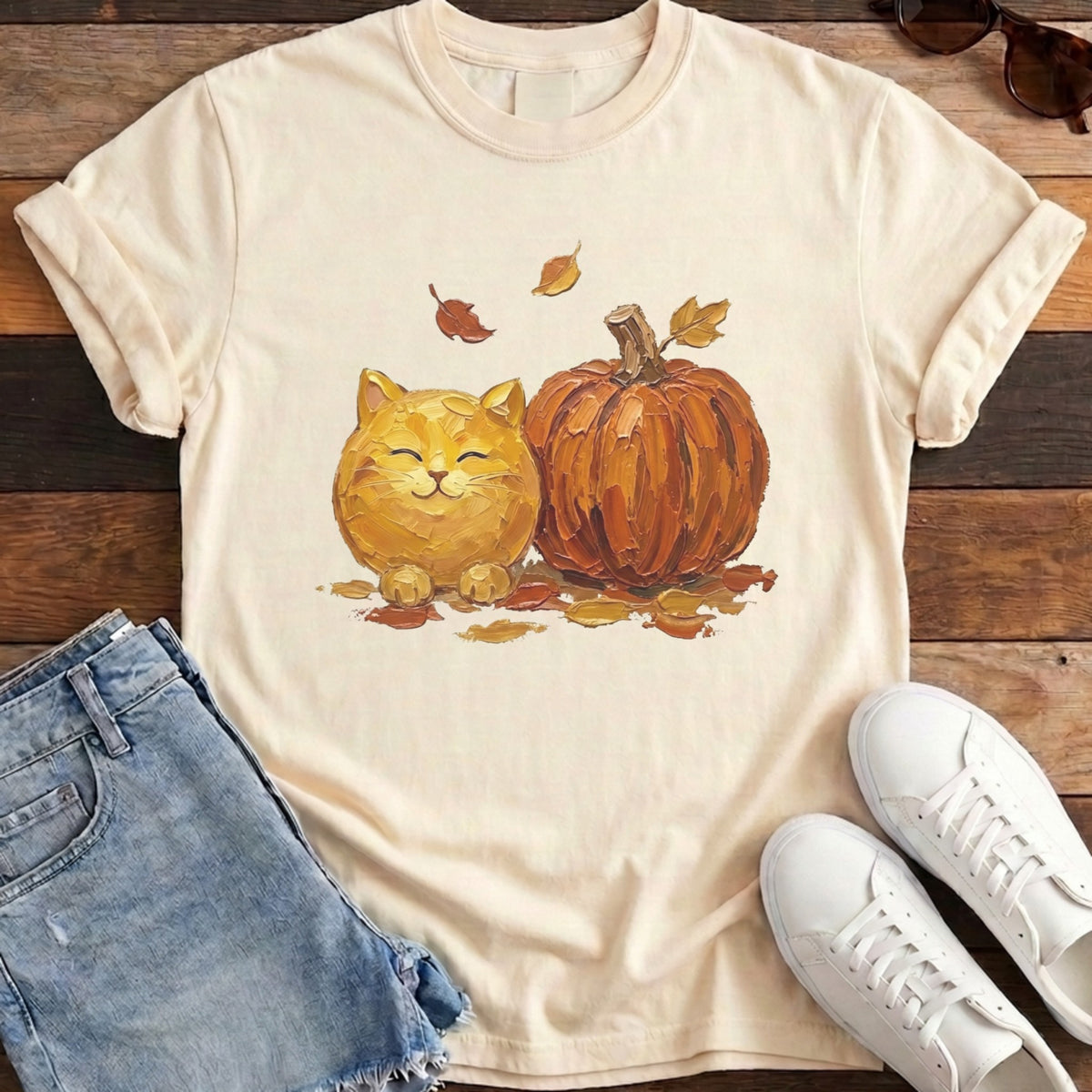 Pumpkin Friend Cat Tee